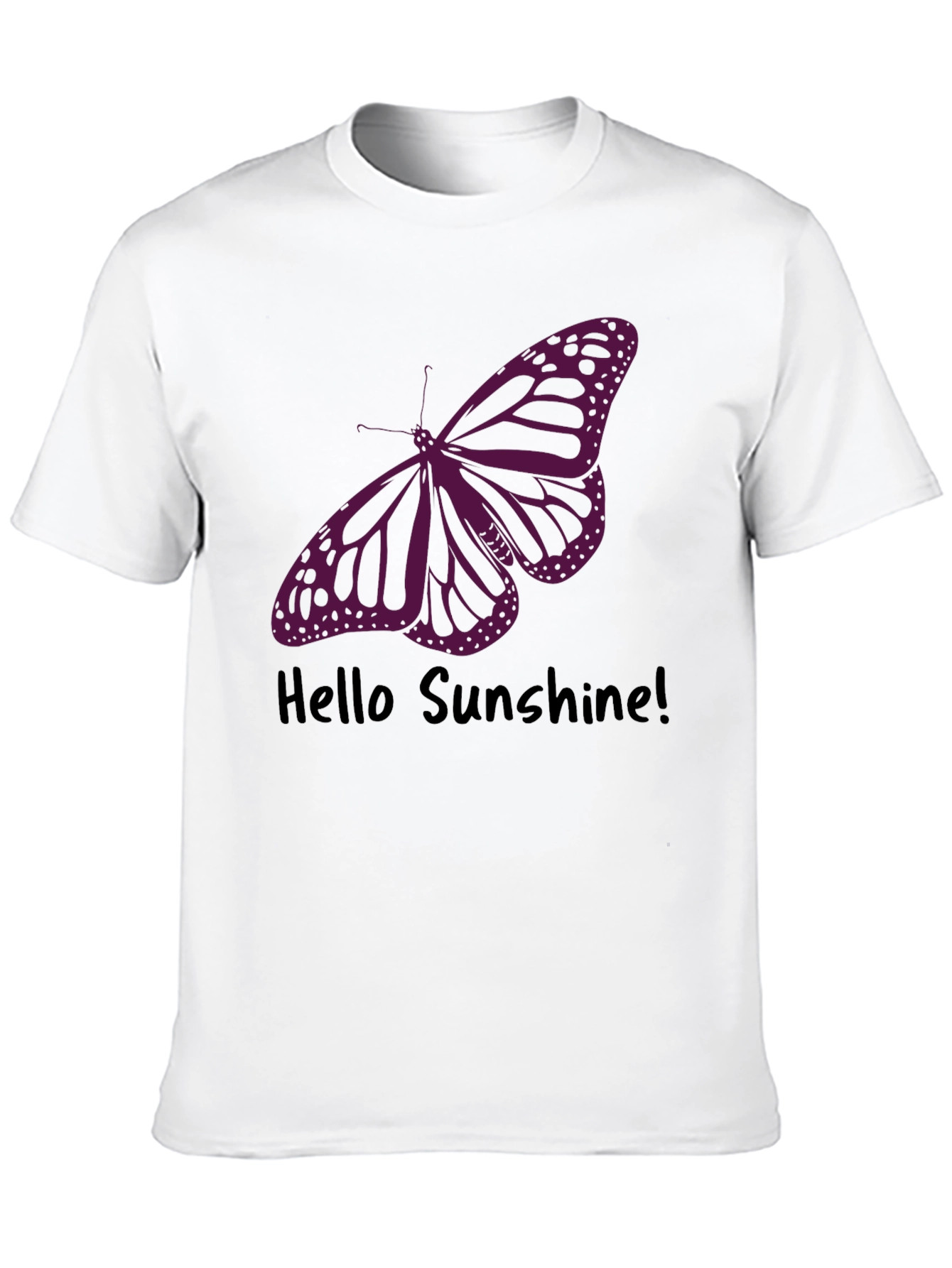 Butterfly Graphic Tee - Hello Sunshine Black T-Shirt