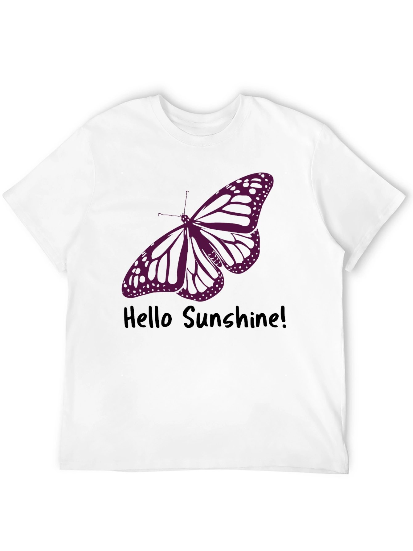 Butterfly Graphic Tee - Hello Sunshine Black T-Shirt