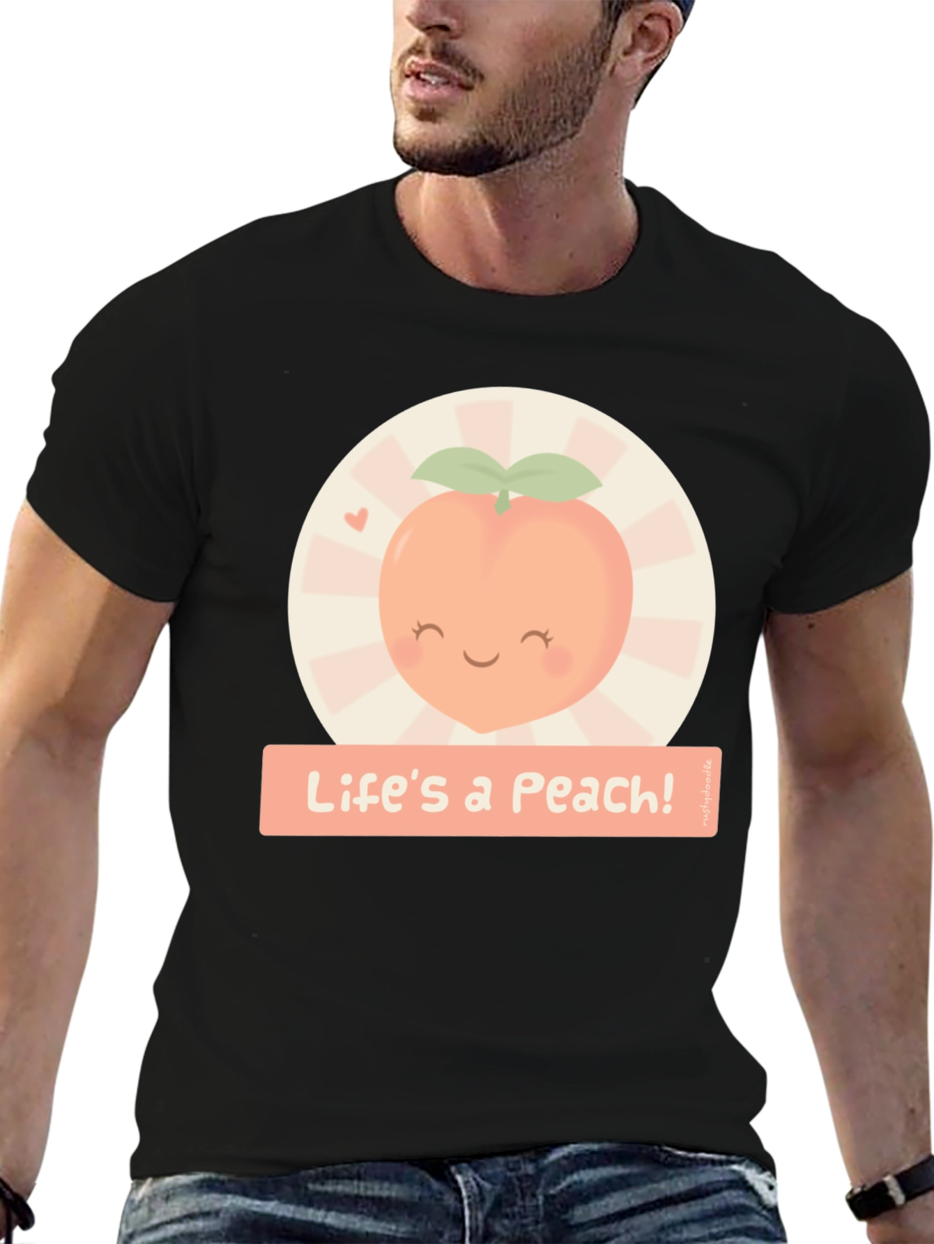 Lifes a Peach! Graphic T-Shirt - Cute Fruit Design