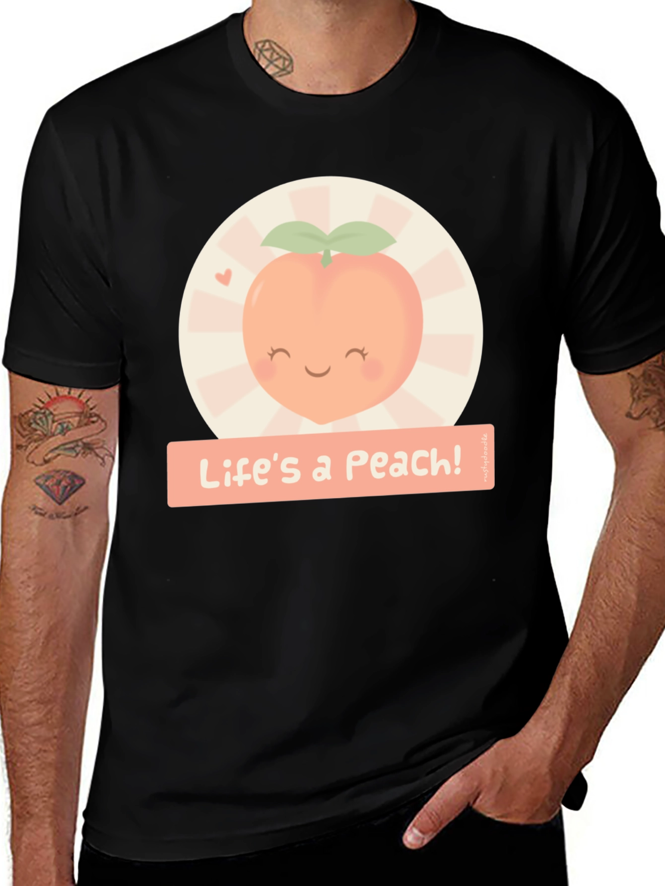 Lifes a Peach! Graphic T-Shirt - Cute Fruit Design