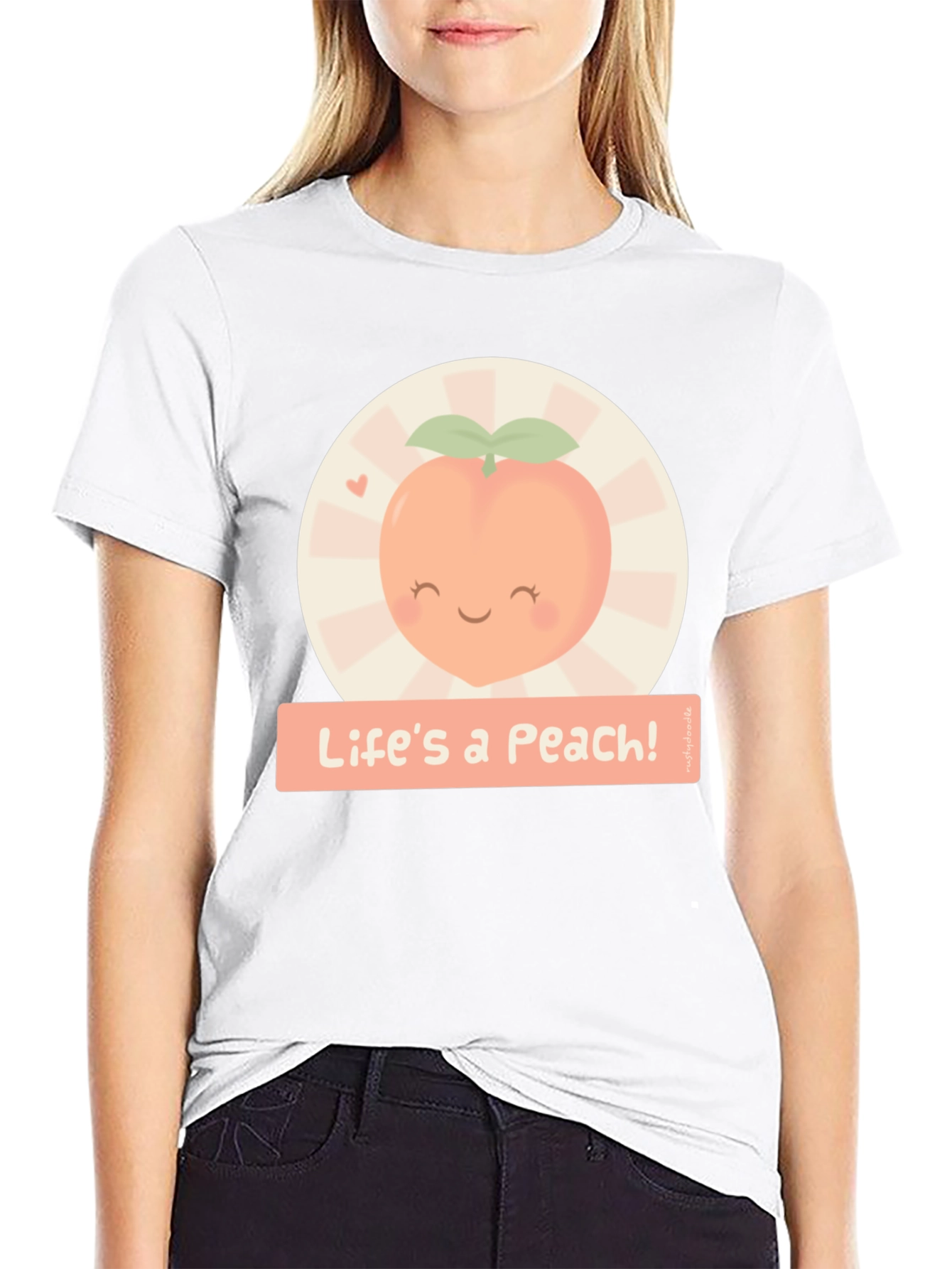 Lifes a Peach! Graphic T-Shirt - Cute Fruit Design