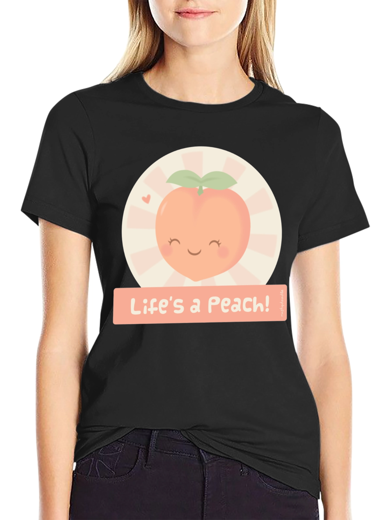 Lifes a Peach! Graphic T-Shirt - Cute Fruit Design