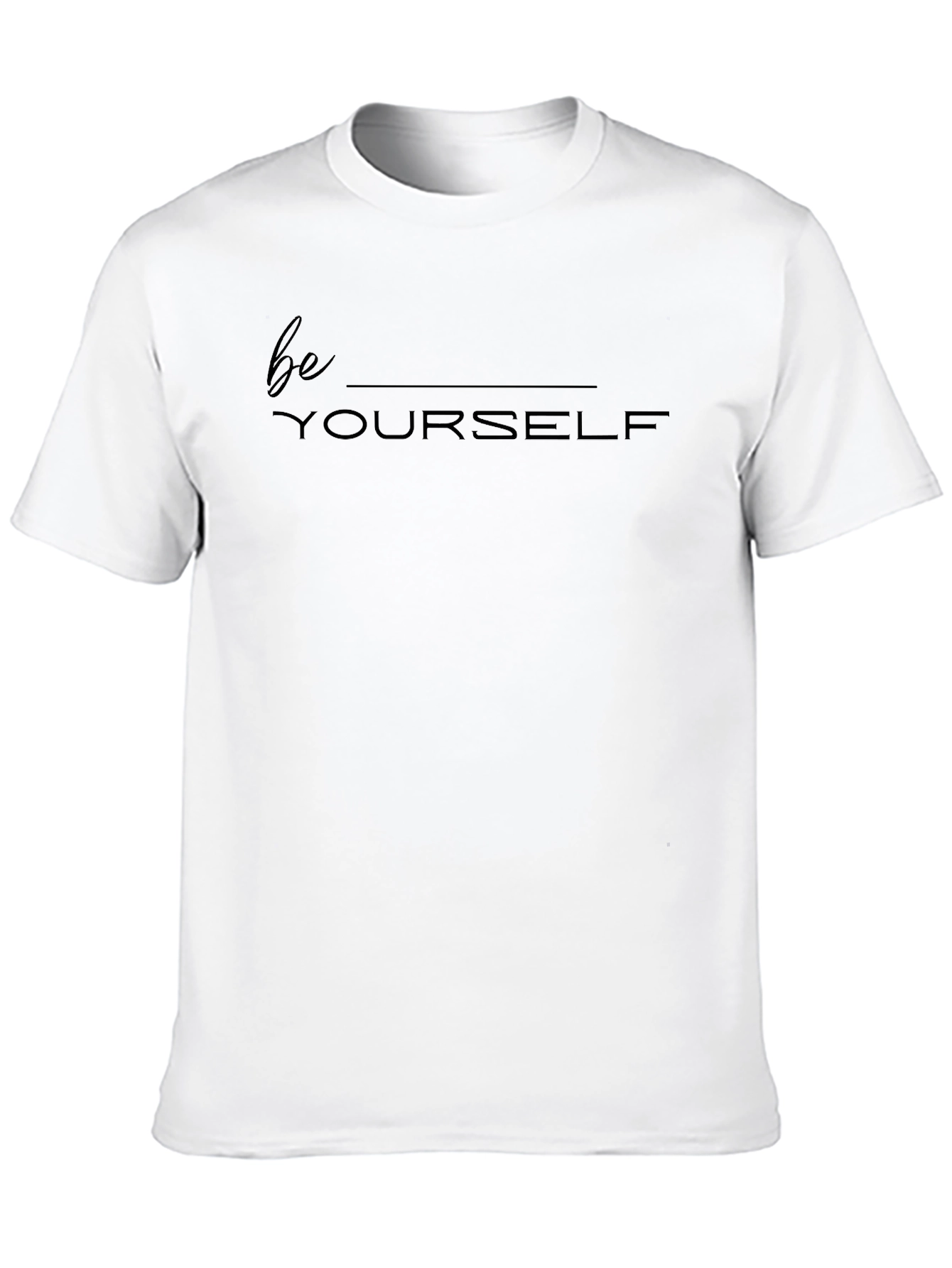 Be Yourself Graphic Tee - Black Cotton T-Shirt