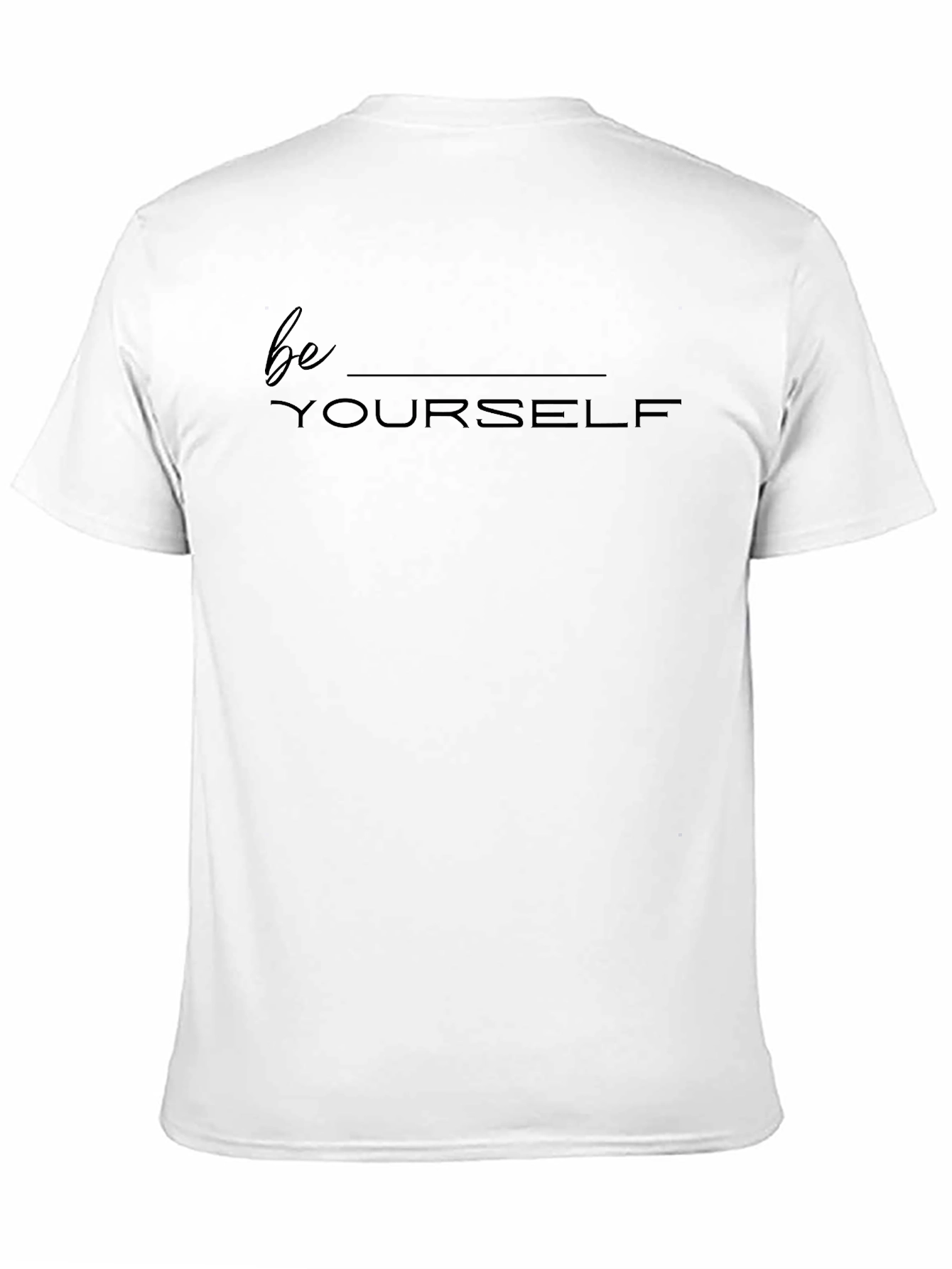 Be Yourself Graphic Tee - Black Cotton T-Shirt