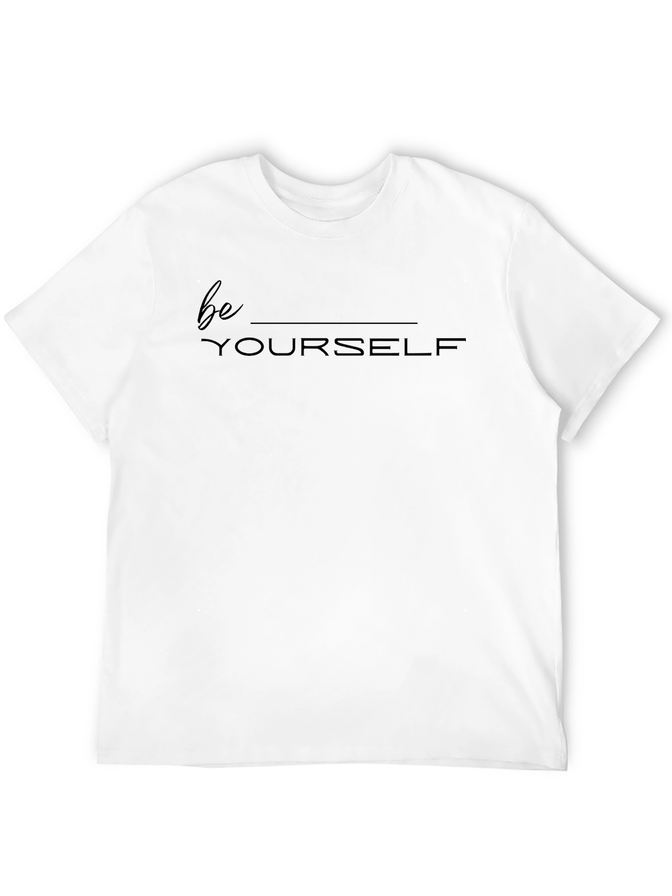 Be Yourself Graphic Tee - Black Cotton T-Shirt