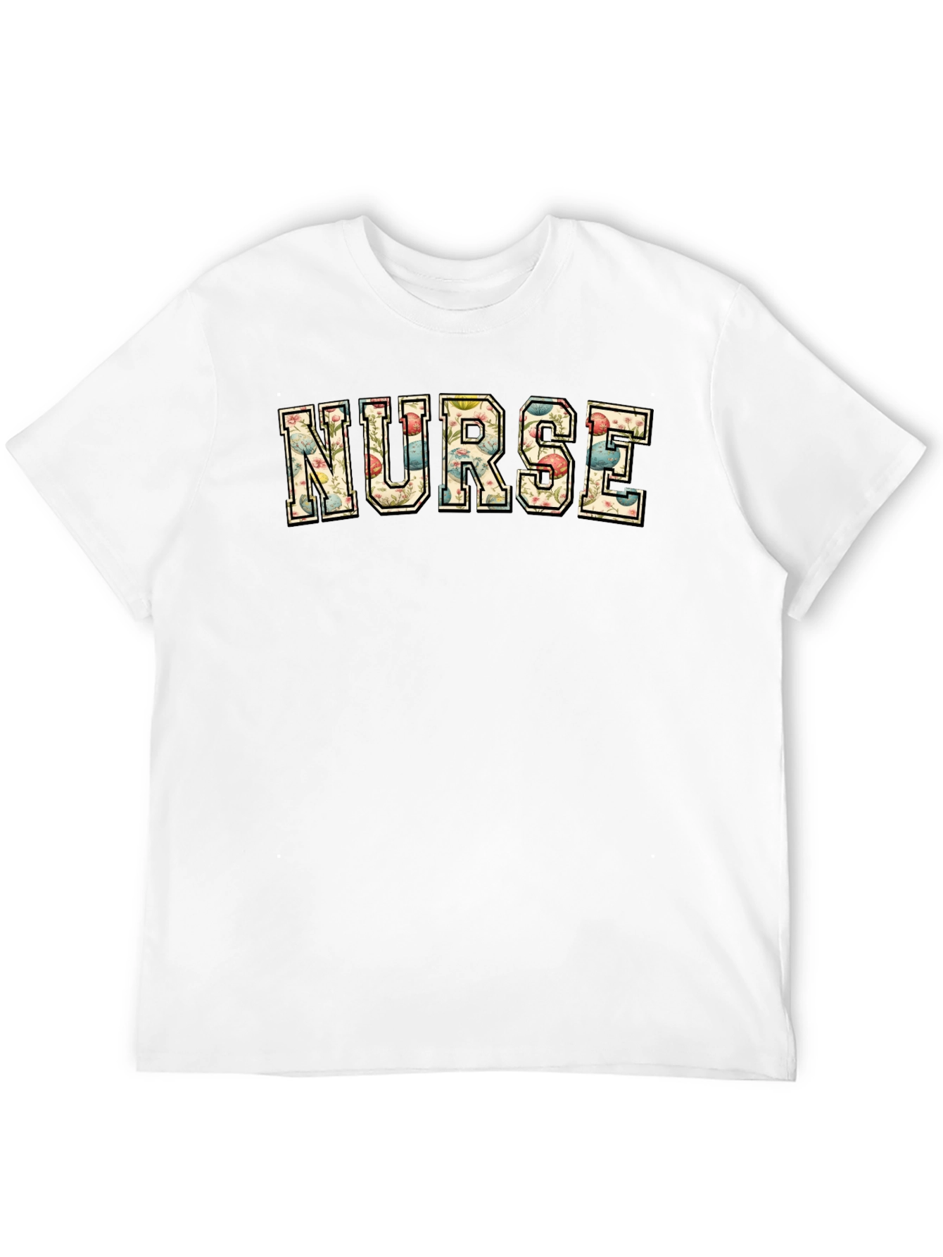 Floral Nurse T-Shirt - Stylish Comfort
