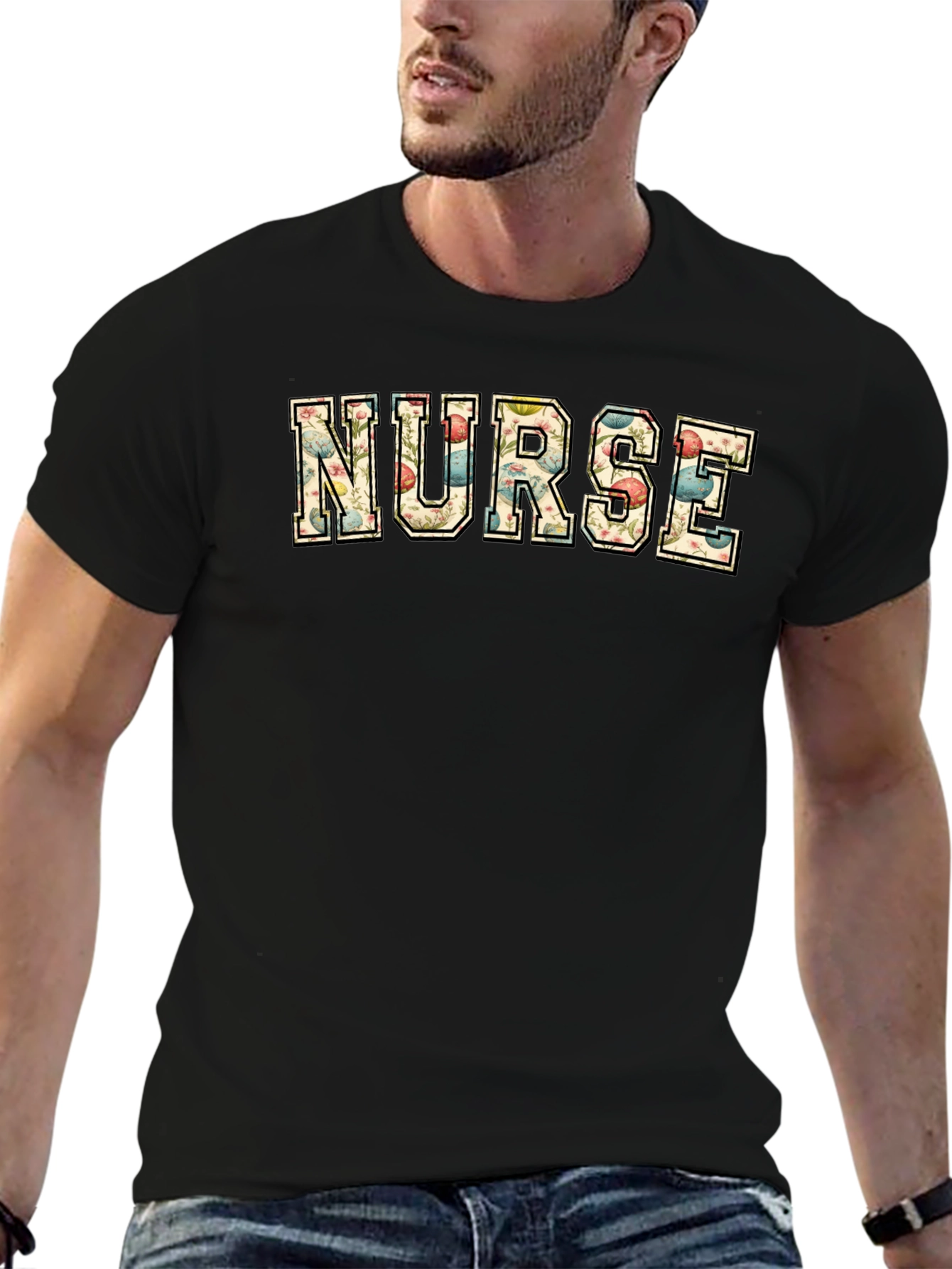 Floral Nurse T-Shirt - Stylish Comfort