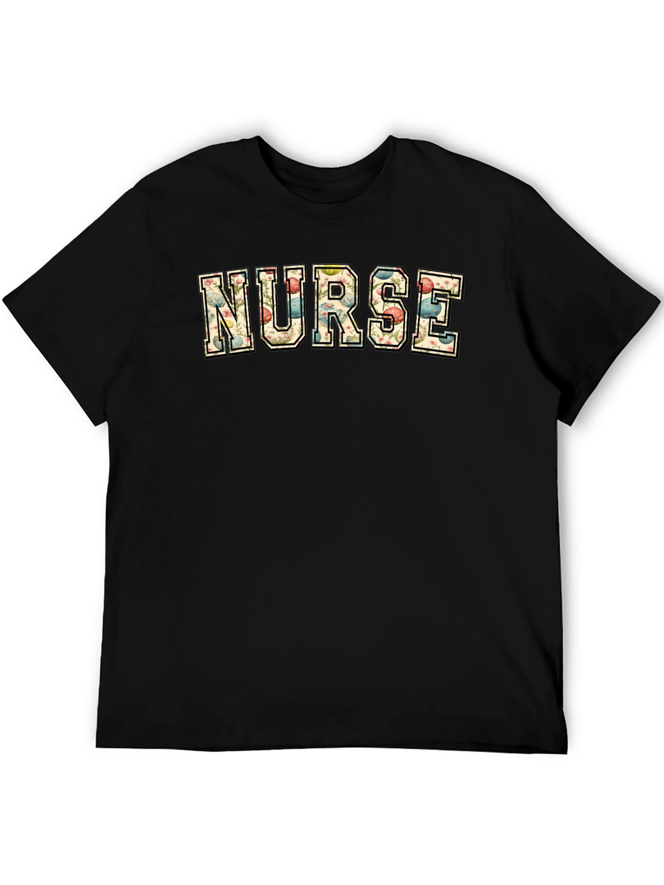 Floral Nurse T-Shirt - Stylish Comfort