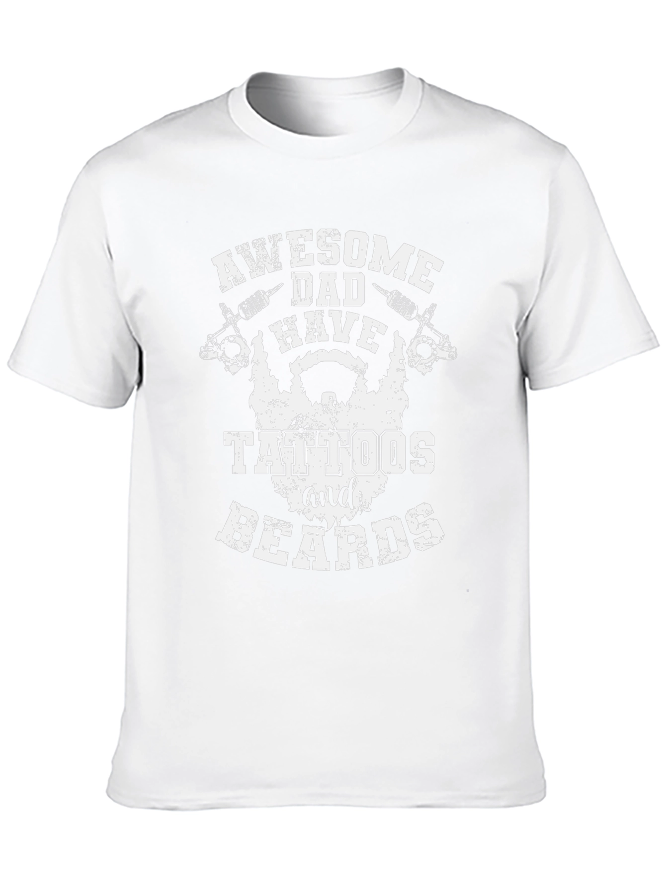 Awesome Dad Tattoos & Beards Graphic Tee
