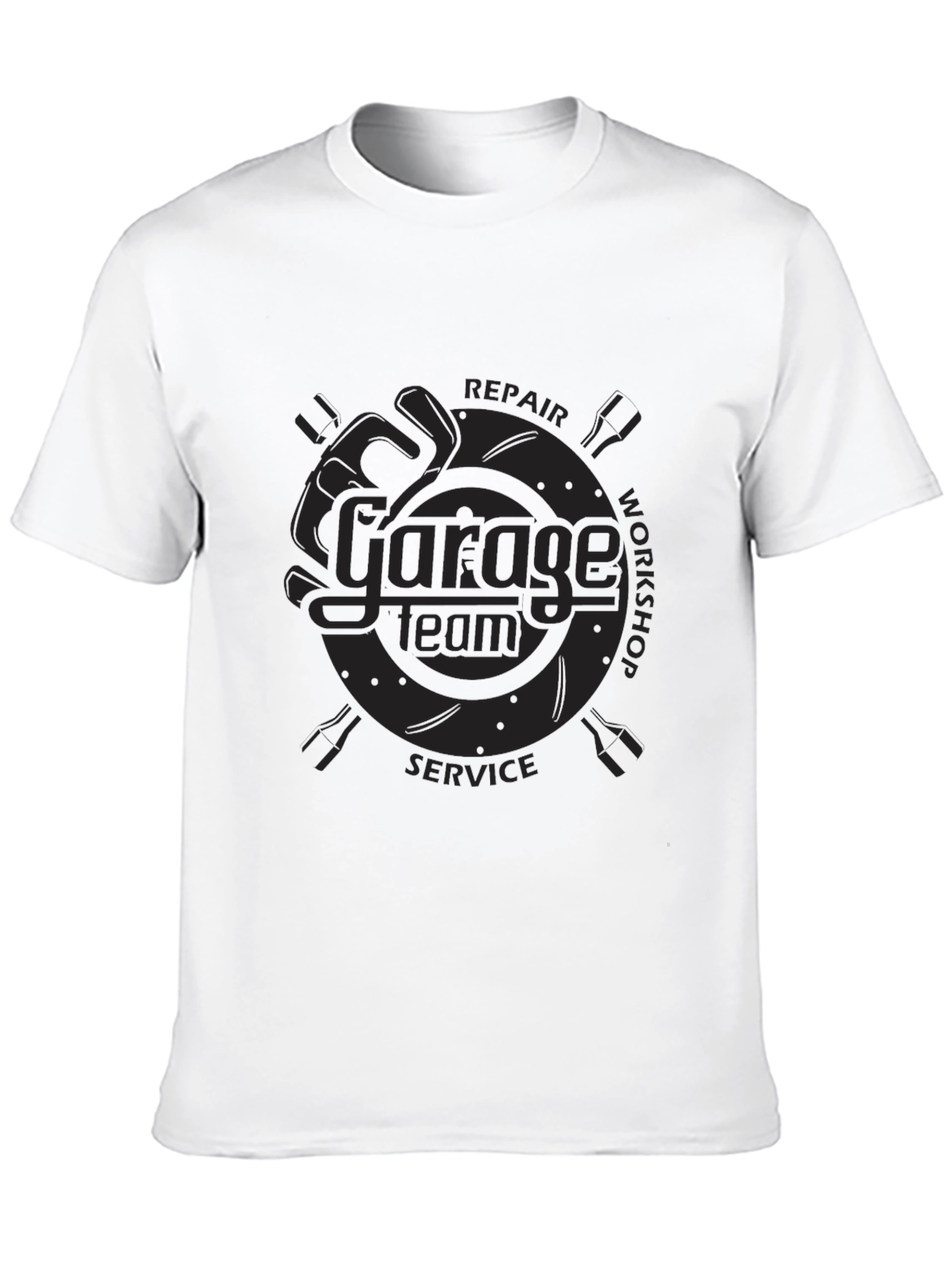 Garage Team Repair Service Black T-Shirt