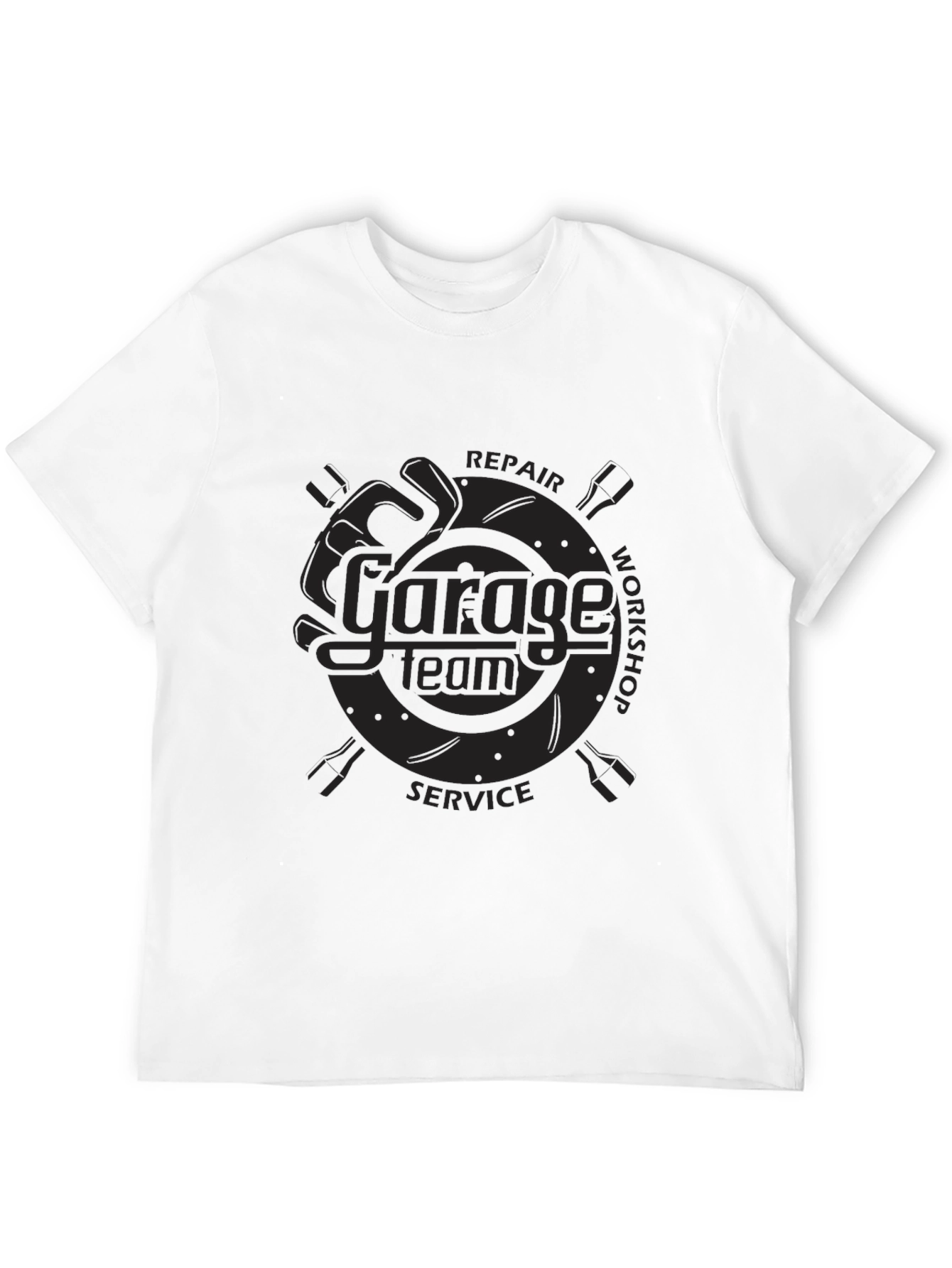 Garage Team Repair Service Black T-Shirt