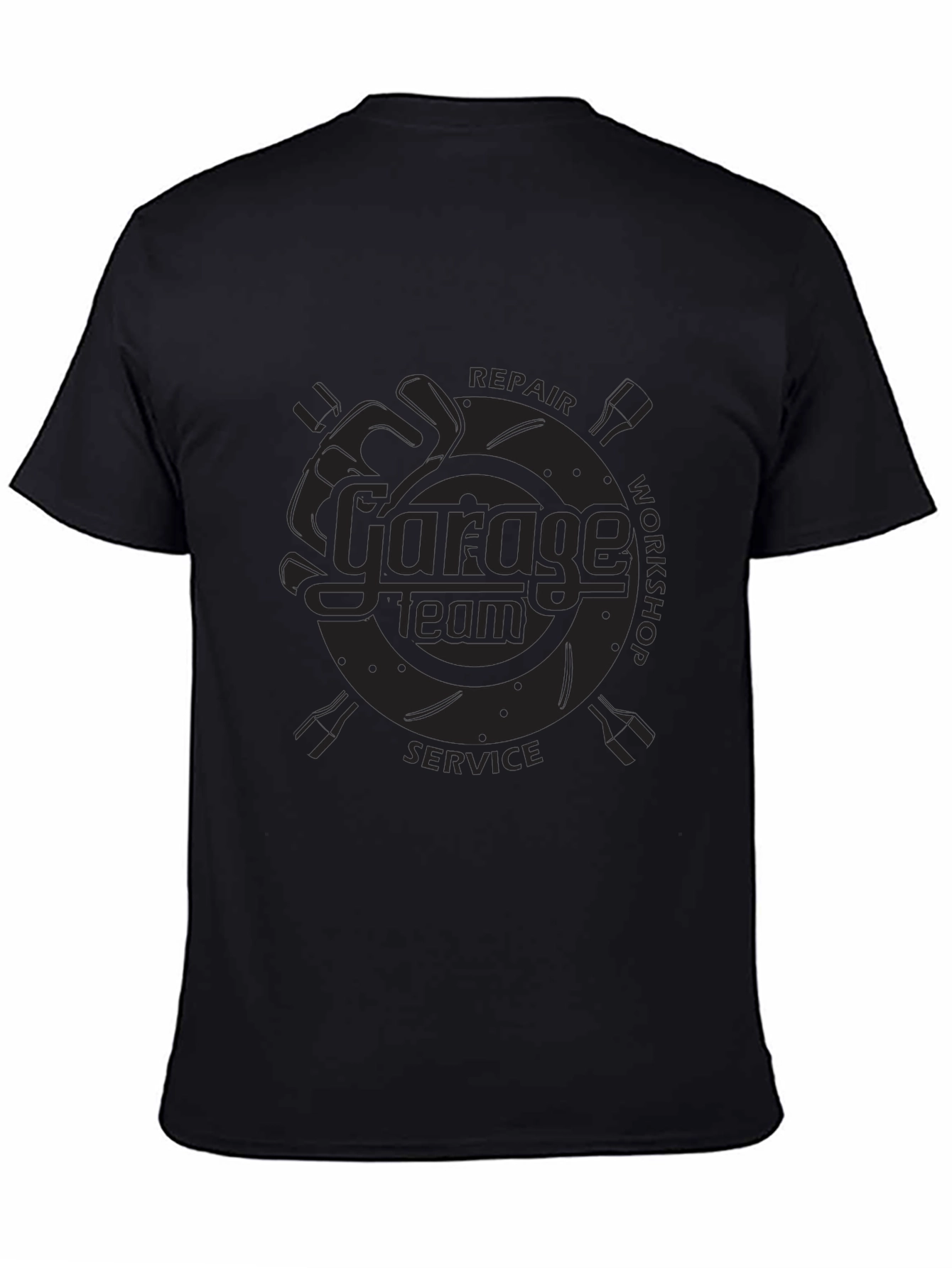 Garage Team Repair Service Black T-Shirt