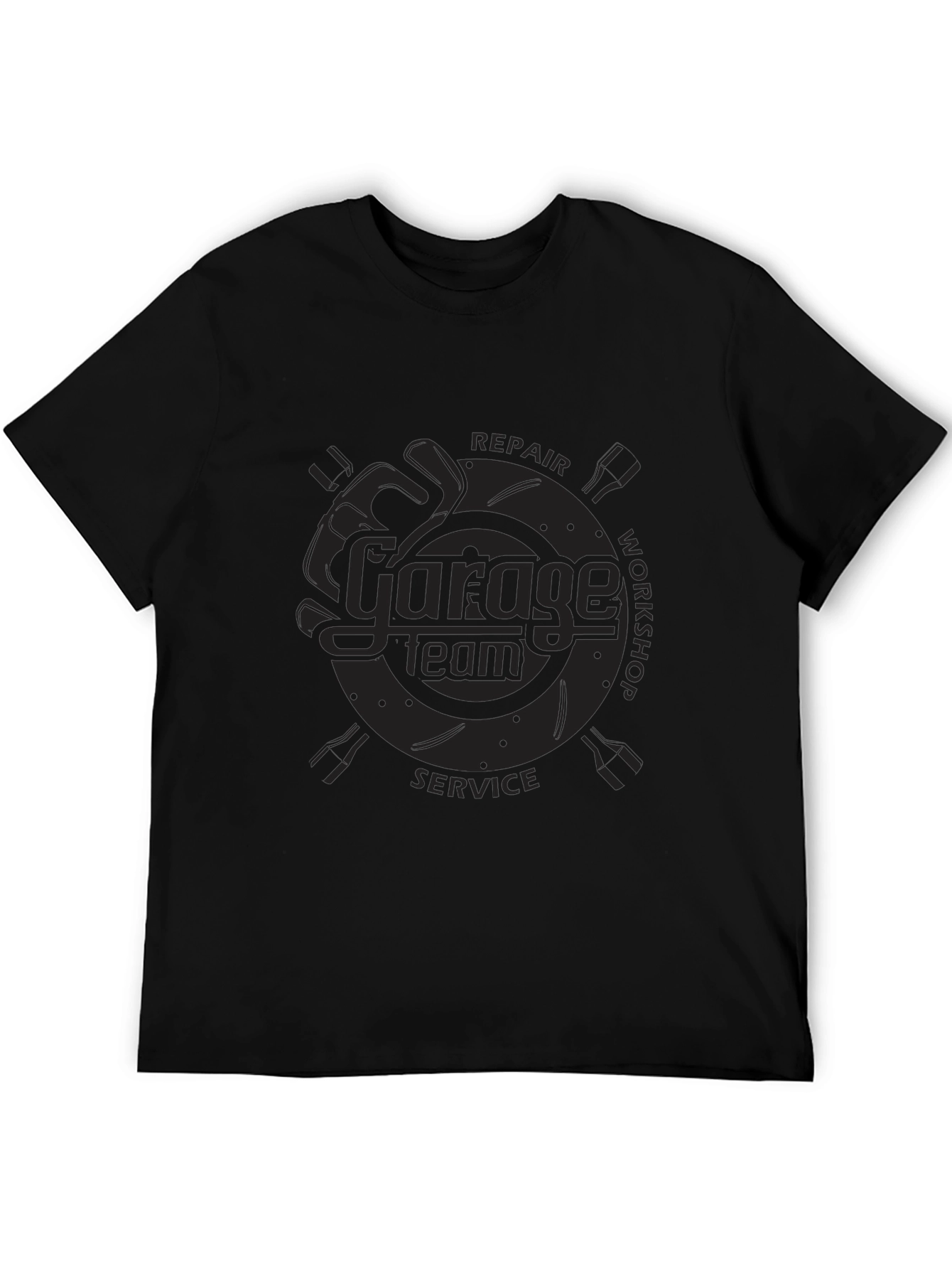 Garage Team Repair Service Black T-Shirt