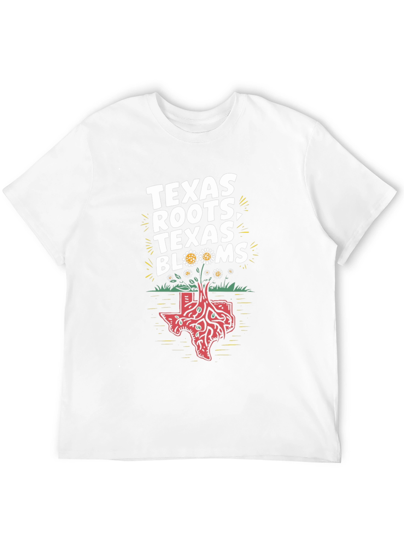 Texas Roots Blooms Graphic T-Shirt - Black