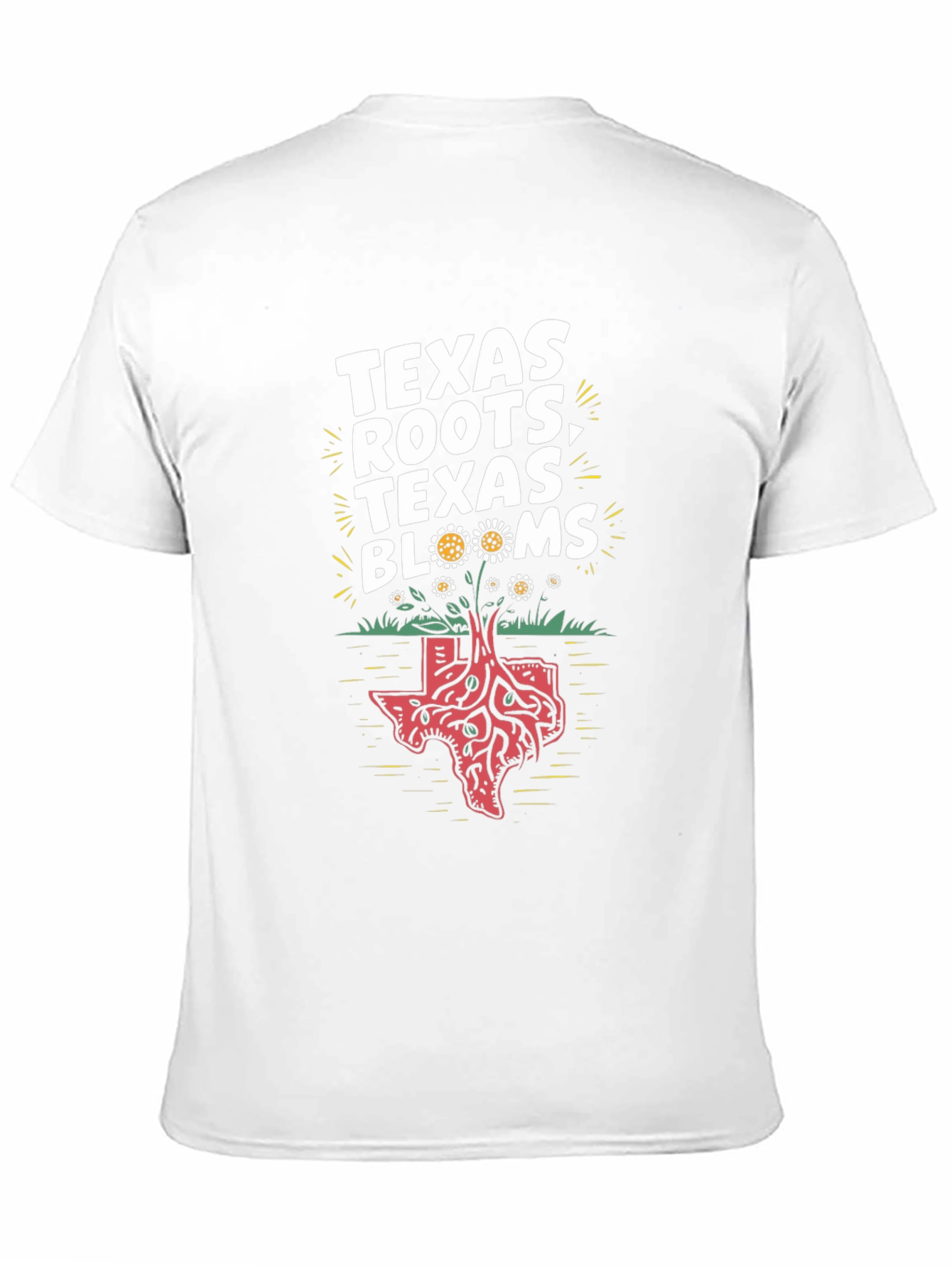 Texas Roots Blooms Graphic T-Shirt - Black