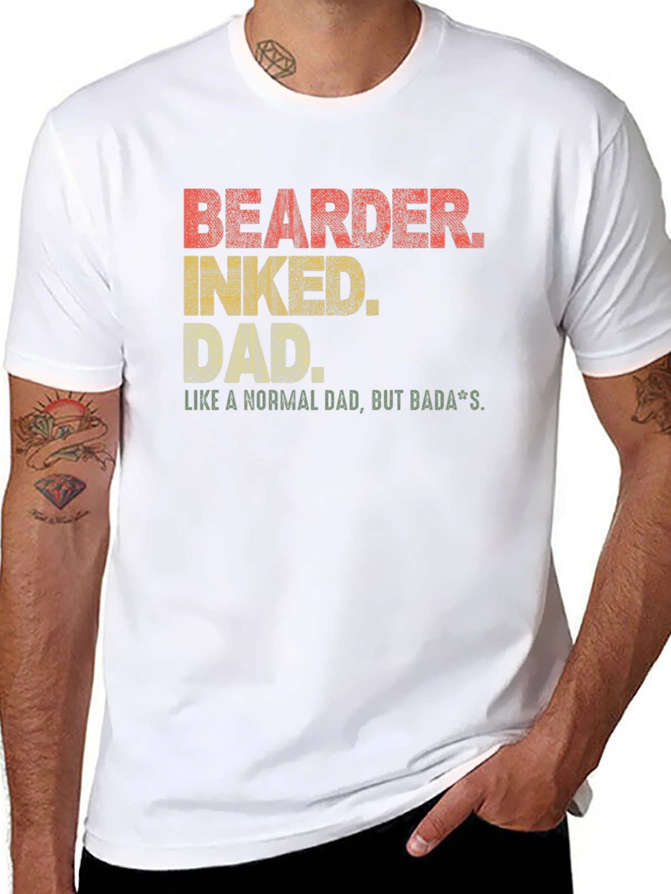 Bearder Inked Dad Graphic T-Shirt