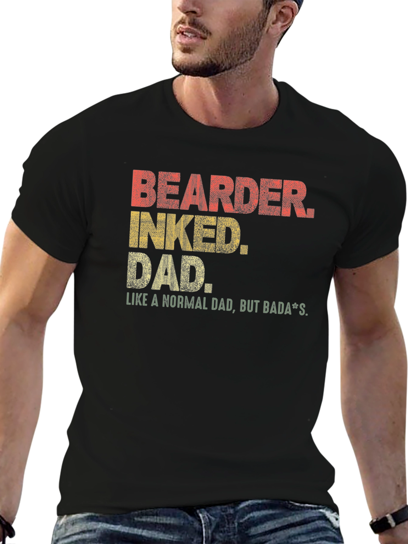 Bearder Inked Dad Graphic T-Shirt