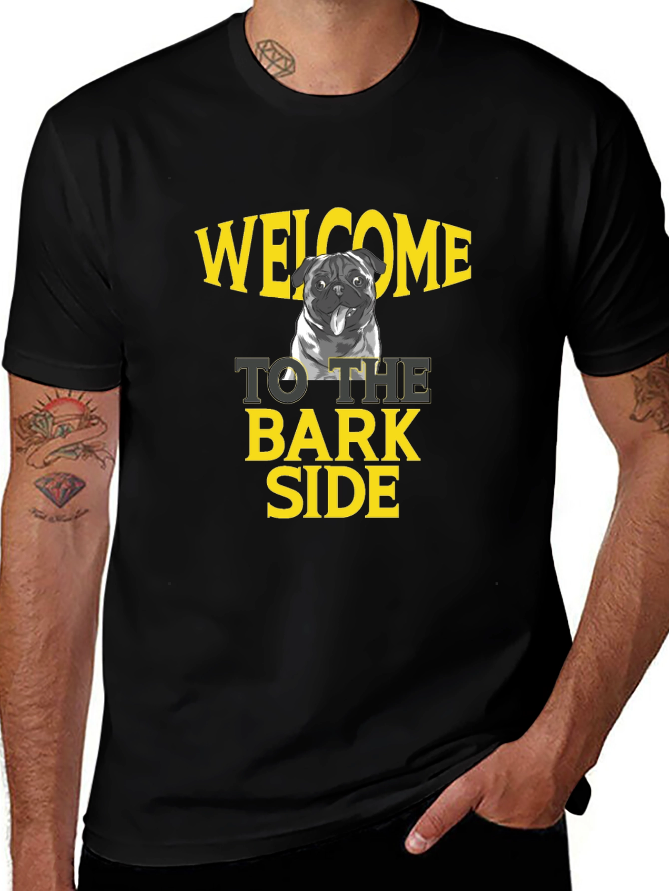 Welcome to the Bark Side Pug Tee