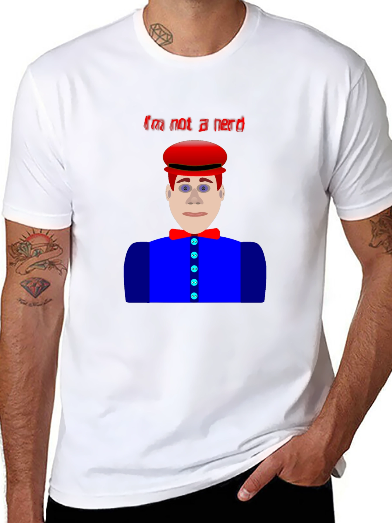 Im Not A Nerd T-Shirt Funny Character Design