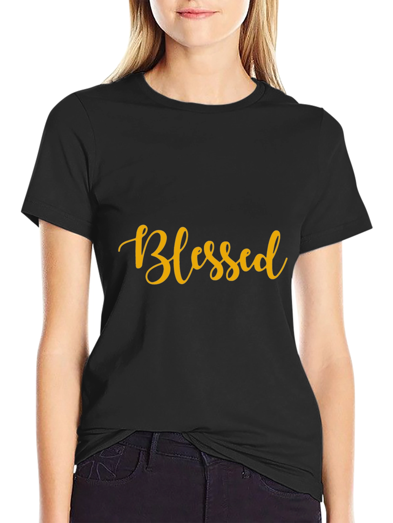 Blessed Graphic Tee - Stylish Black T-Shirt