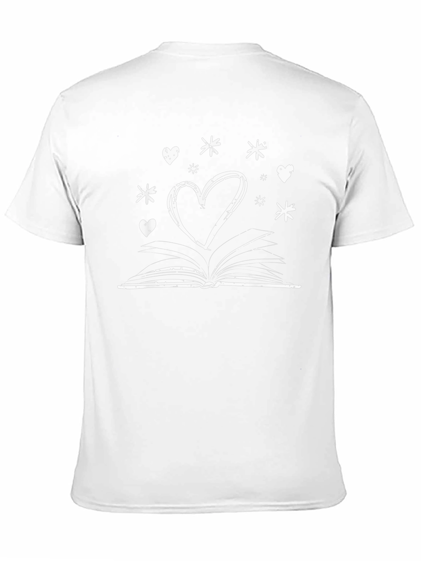 Book Lovers Heart Tee - Open Book with Heart