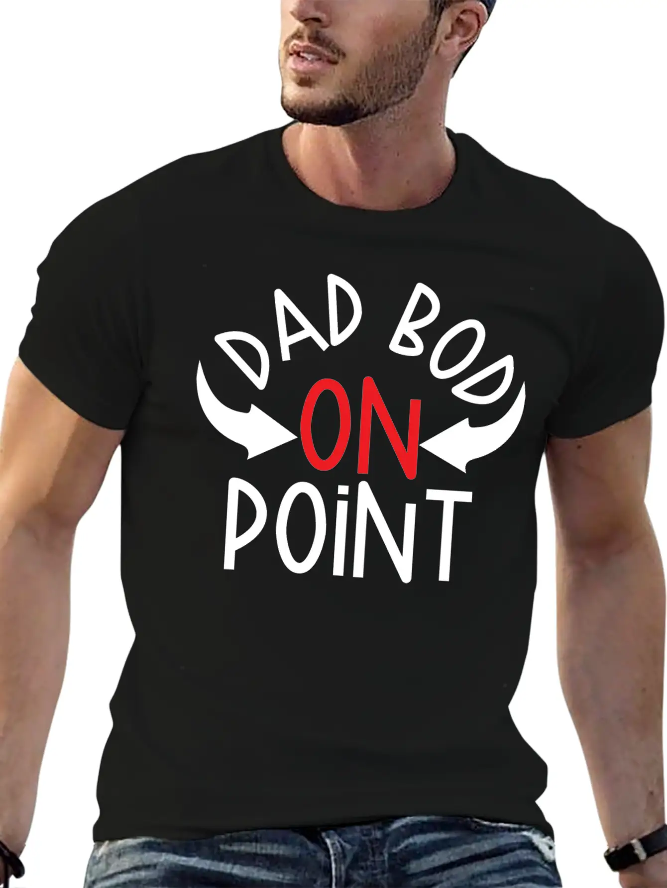 Dad Bod On Point, Fathers Day Unisex Casual T-Shirt – Clean Design For Daily Comfort