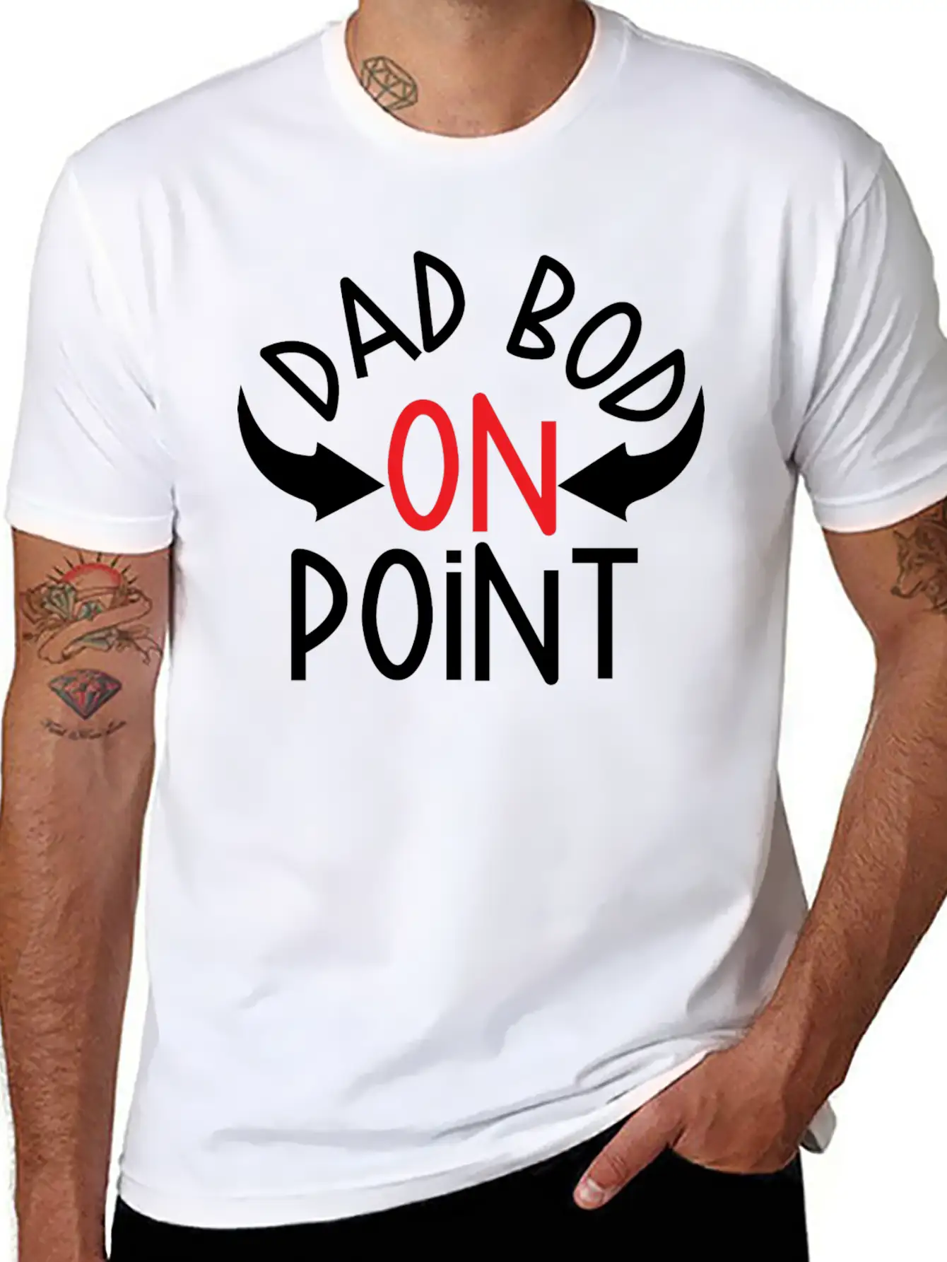 Dad Bod On Point, Fathers Day Unisex Casual T-Shirt – Clean Design For Daily Comfort