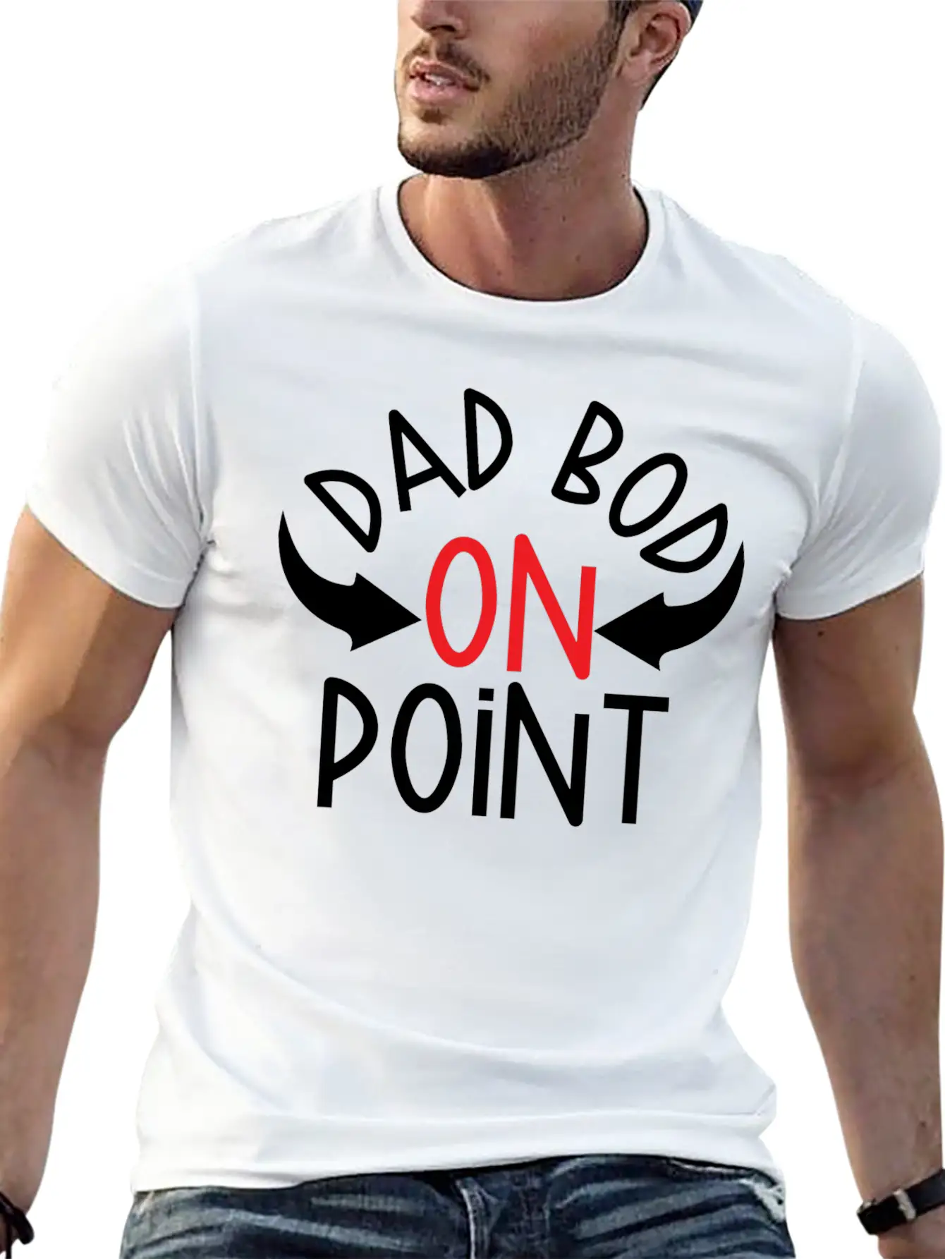 Dad Bod On Point, Fathers Day Unisex Casual T-Shirt – Clean Design For Daily Comfort