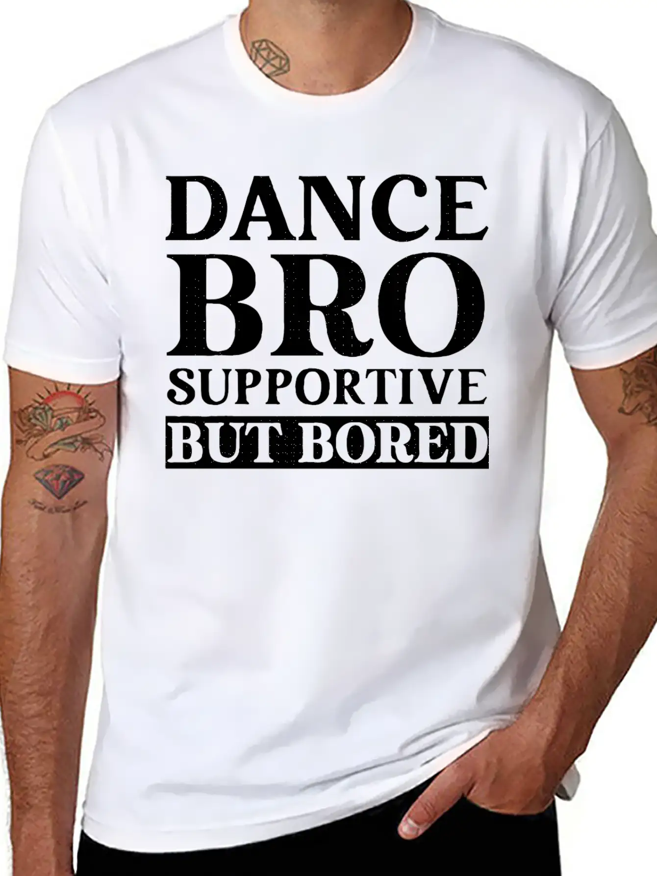 Dance Bro Supportive But Bored Funny Dance Unisex Casual T-Shirt – Clean Design For Daily Comfort