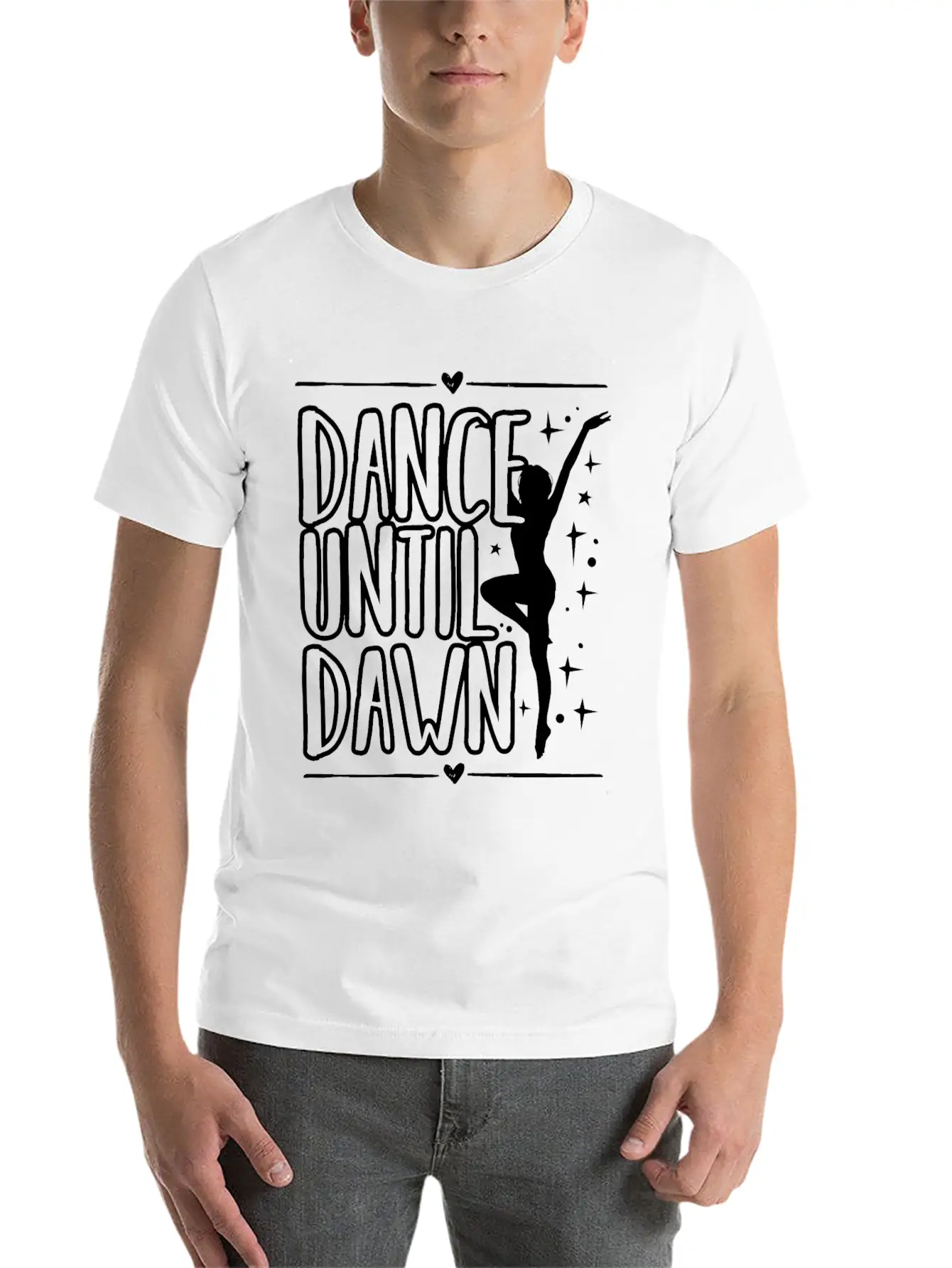 Dance Until Dawn Unisex Casual T-Shirt – Clean Design For Daily Comfort