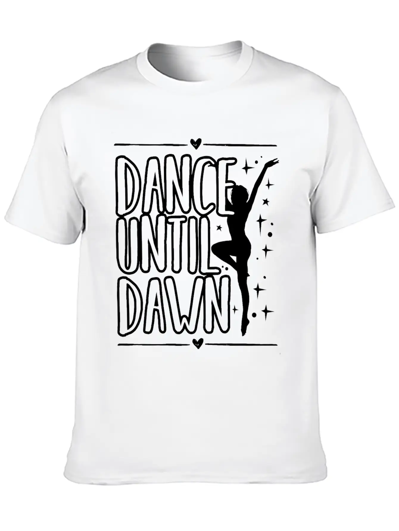 Dance Until Dawn Unisex Casual T-Shirt – Clean Design For Daily Comfort