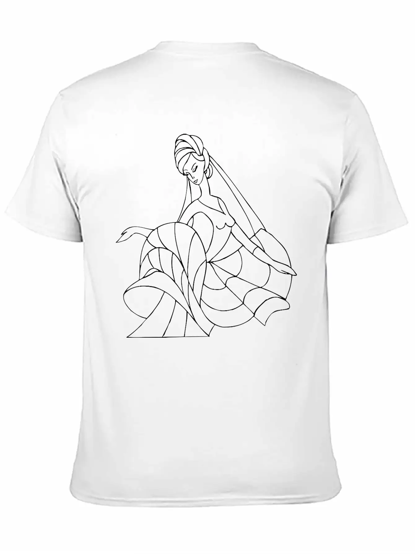 Dancer 35 Line Drawing Unisex Casual T-Shirt – Clean Design For Daily Comfort