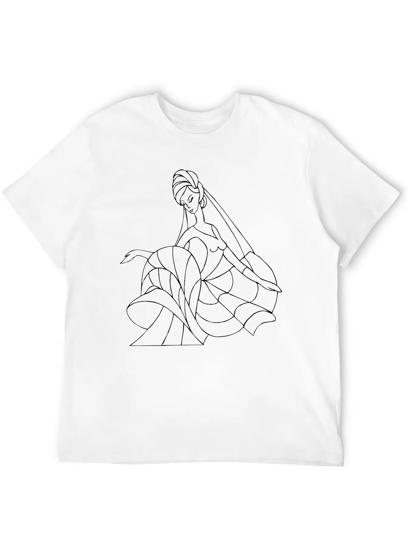 Dancer 35 Line Drawing Unisex Casual T-Shirt – Clean Design For Daily Comfort