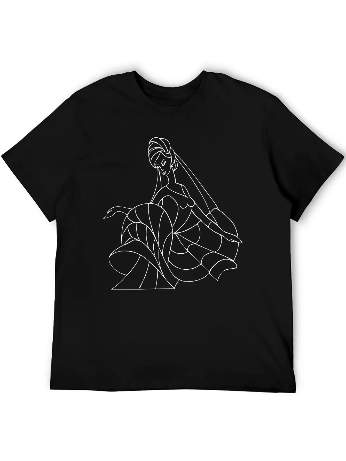 Dancer 35 Line Drawing Unisex Casual T-Shirt – Clean Design For Daily Comfort