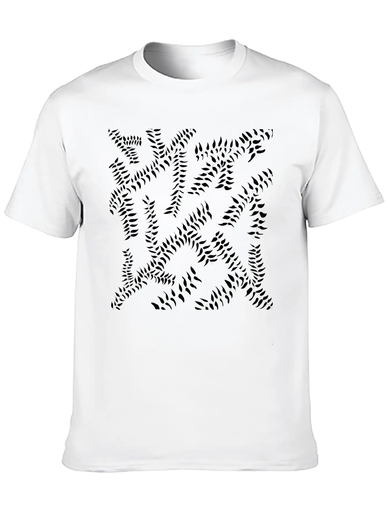 Dark Leaves Black Unisex Casual T-Shirt – Clean Design For Daily Comfort