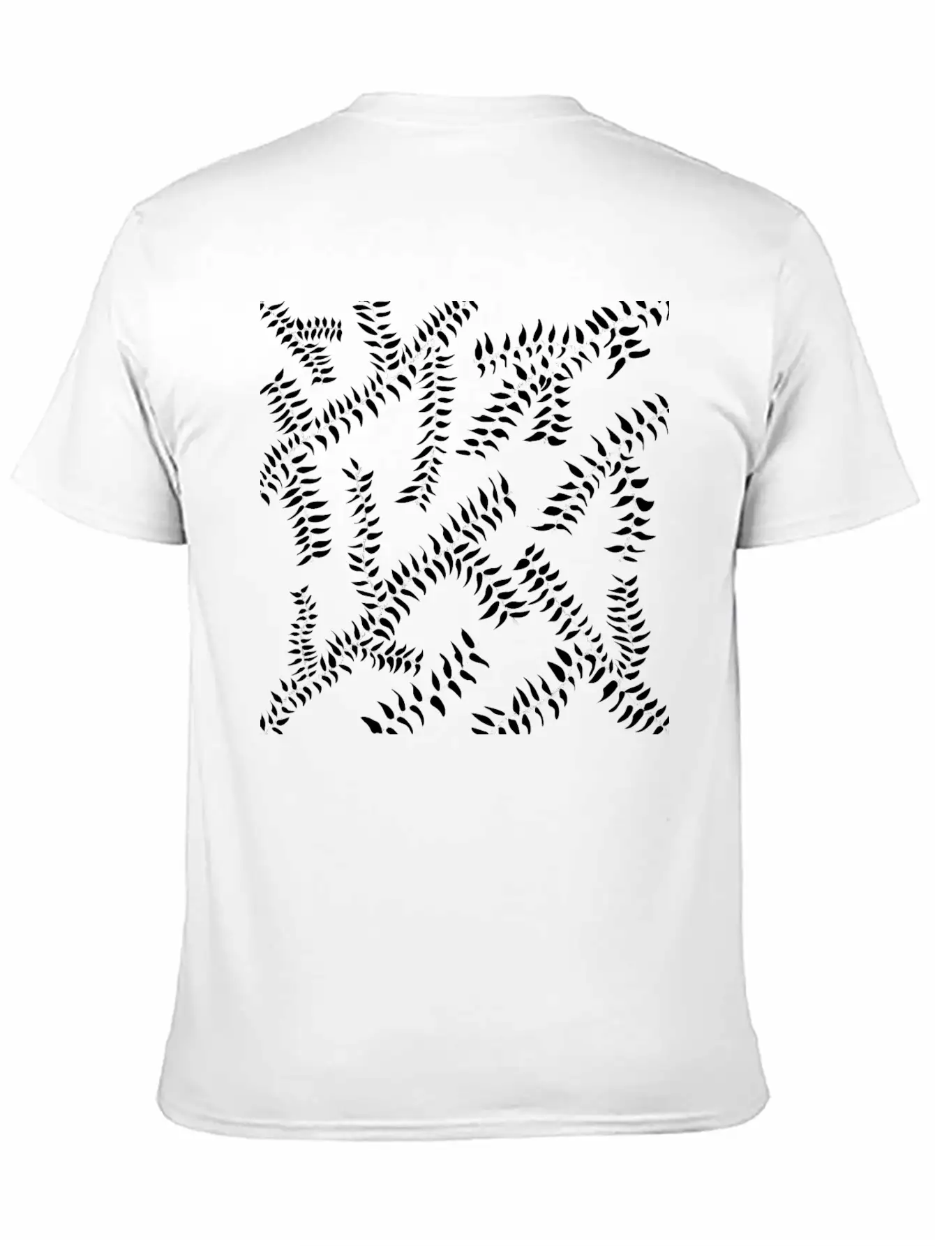 Dark Leaves Black Unisex Casual T-Shirt – Clean Design For Daily Comfort