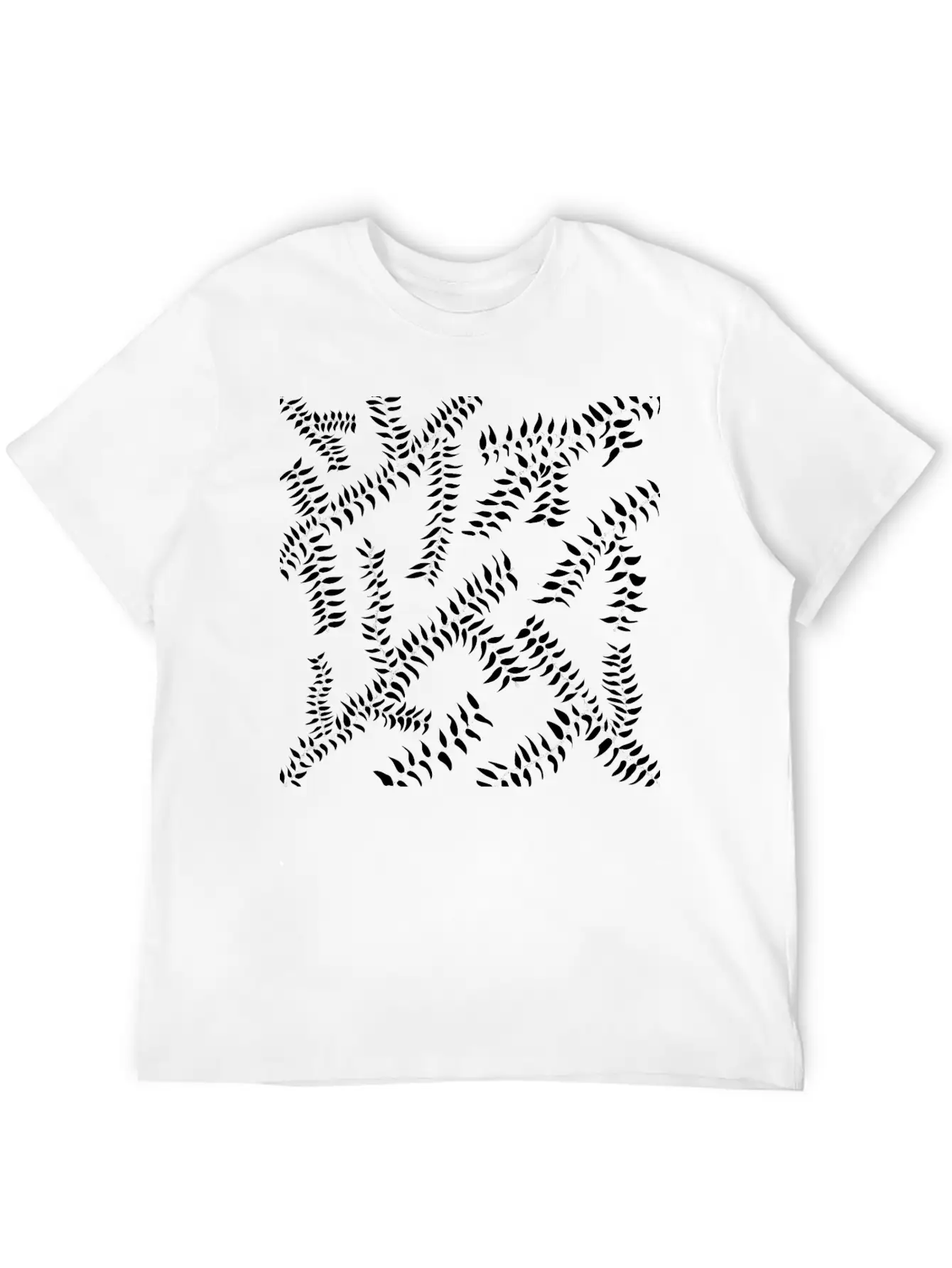 Dark Leaves Black Unisex Casual T-Shirt – Clean Design For Daily Comfort