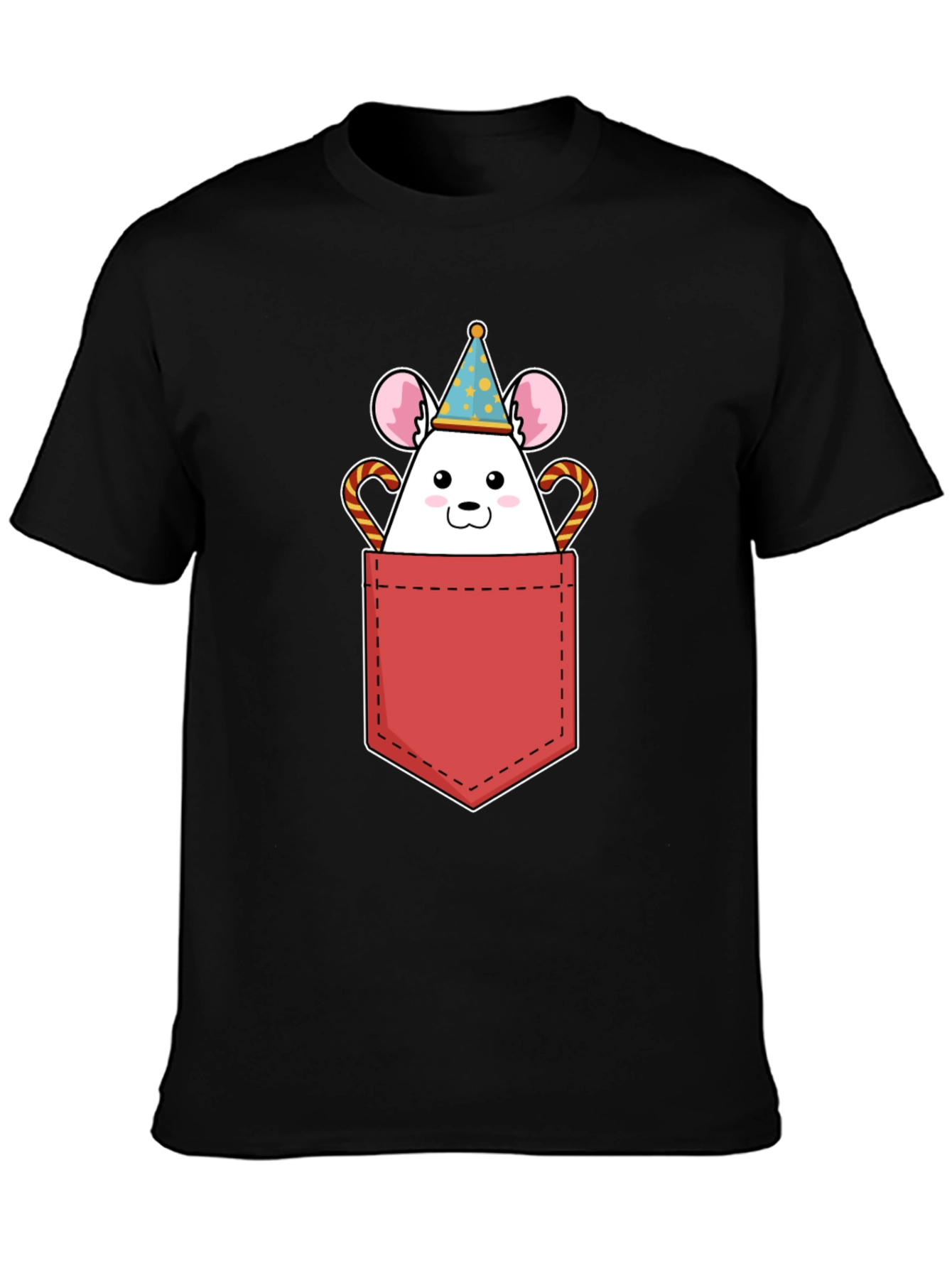 Cute Mouse Pocket T-Shirt