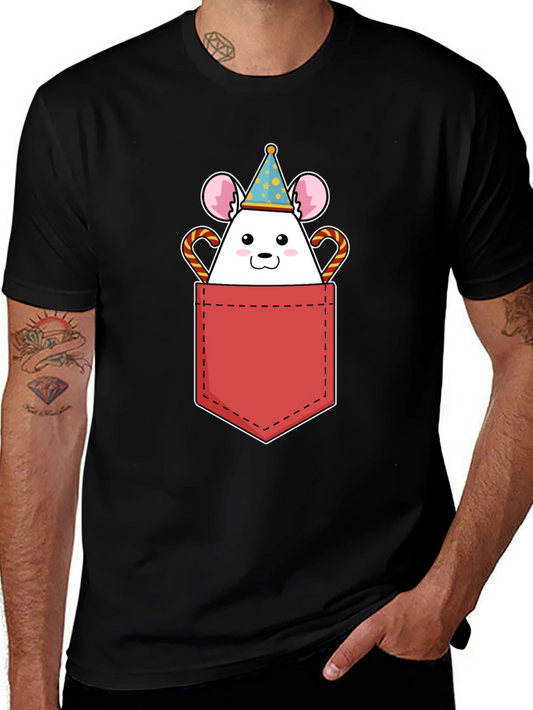 Cute Mouse Pocket T-Shirt
