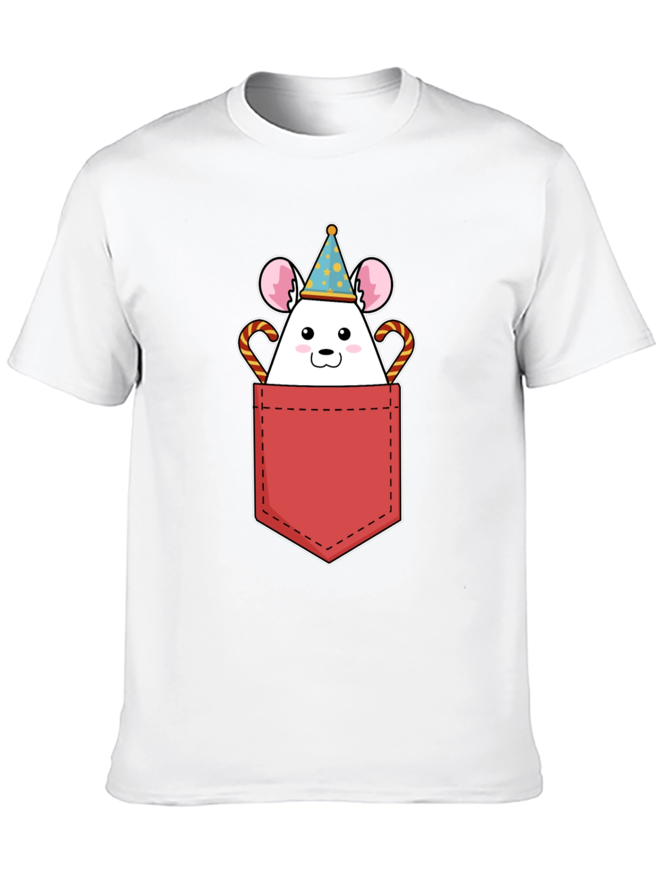Cute Mouse Pocket T-Shirt
