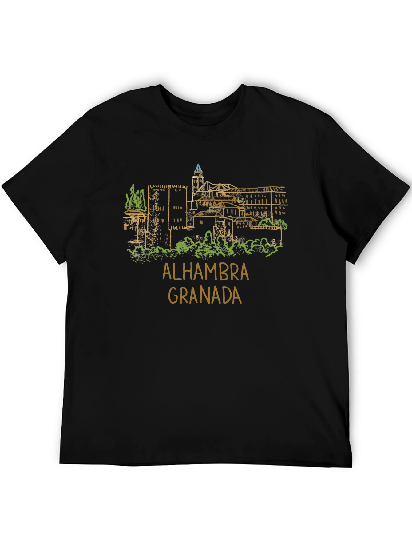 Alhambra Granada Graphic Tee - Classic Black