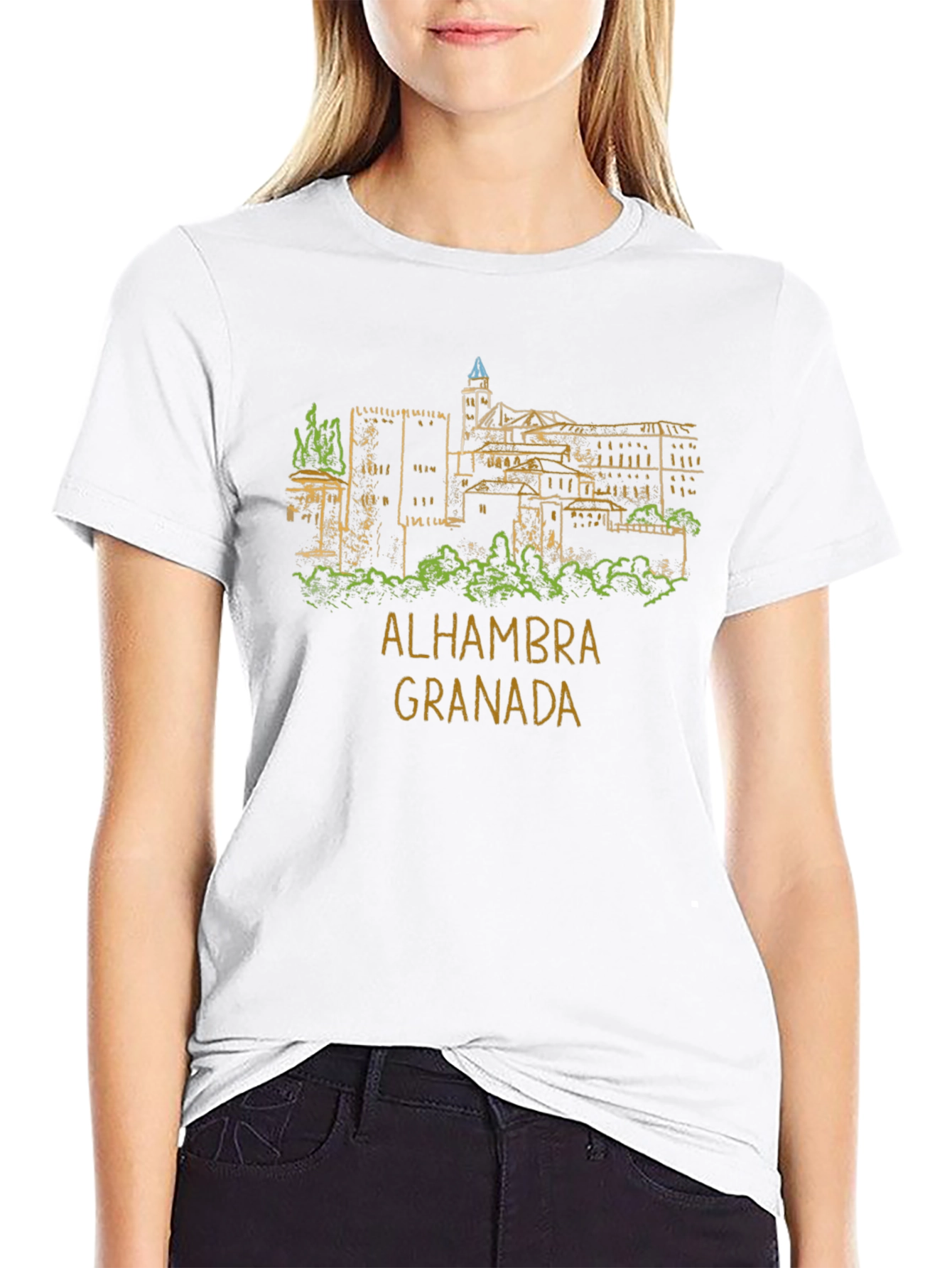 Alhambra Granada Graphic Tee - Classic Black