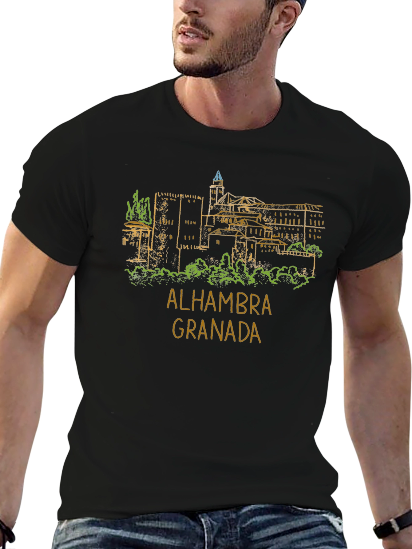 Alhambra Granada Graphic Tee - Classic Black