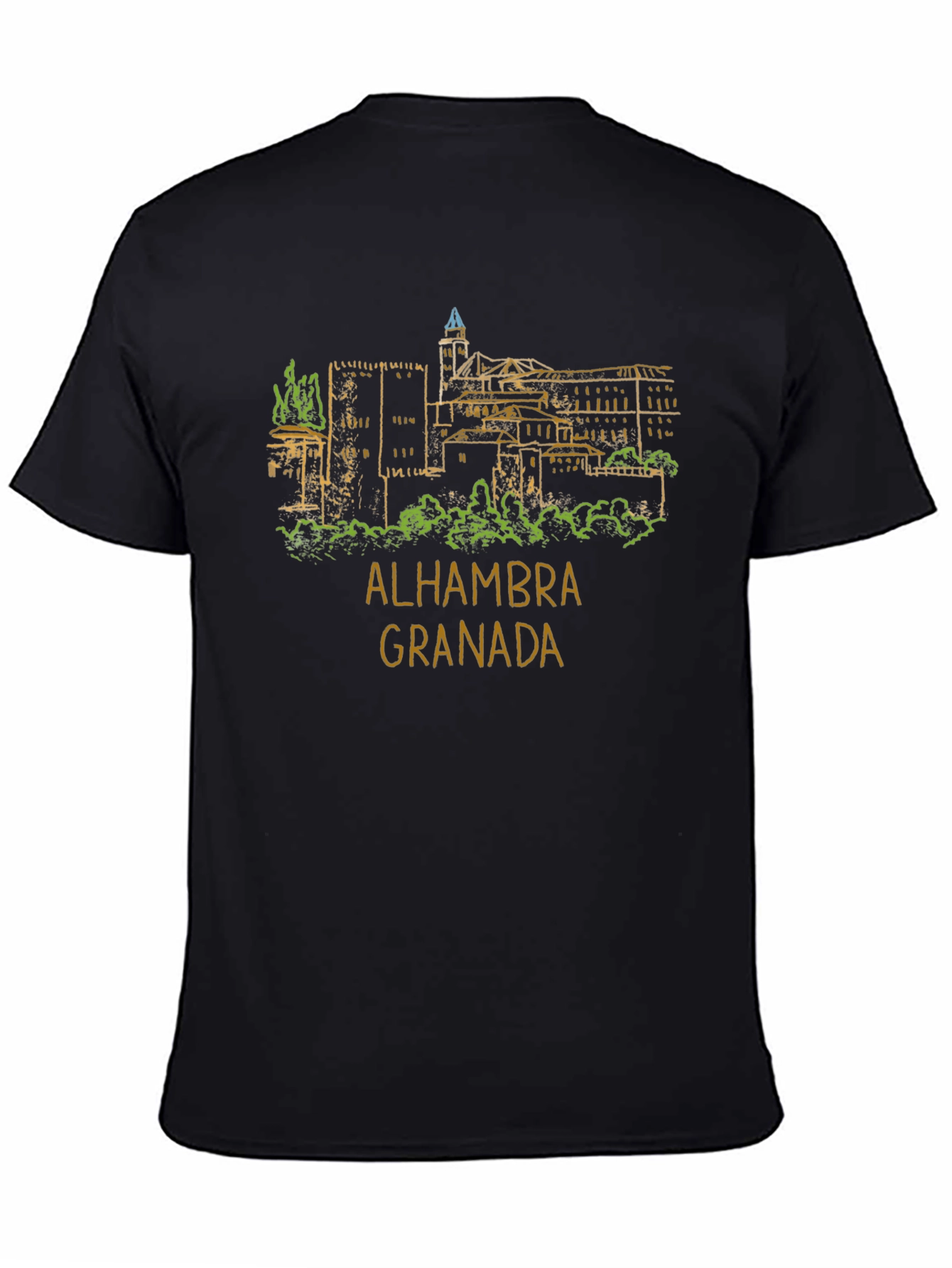 Alhambra Granada Graphic Tee - Classic Black
