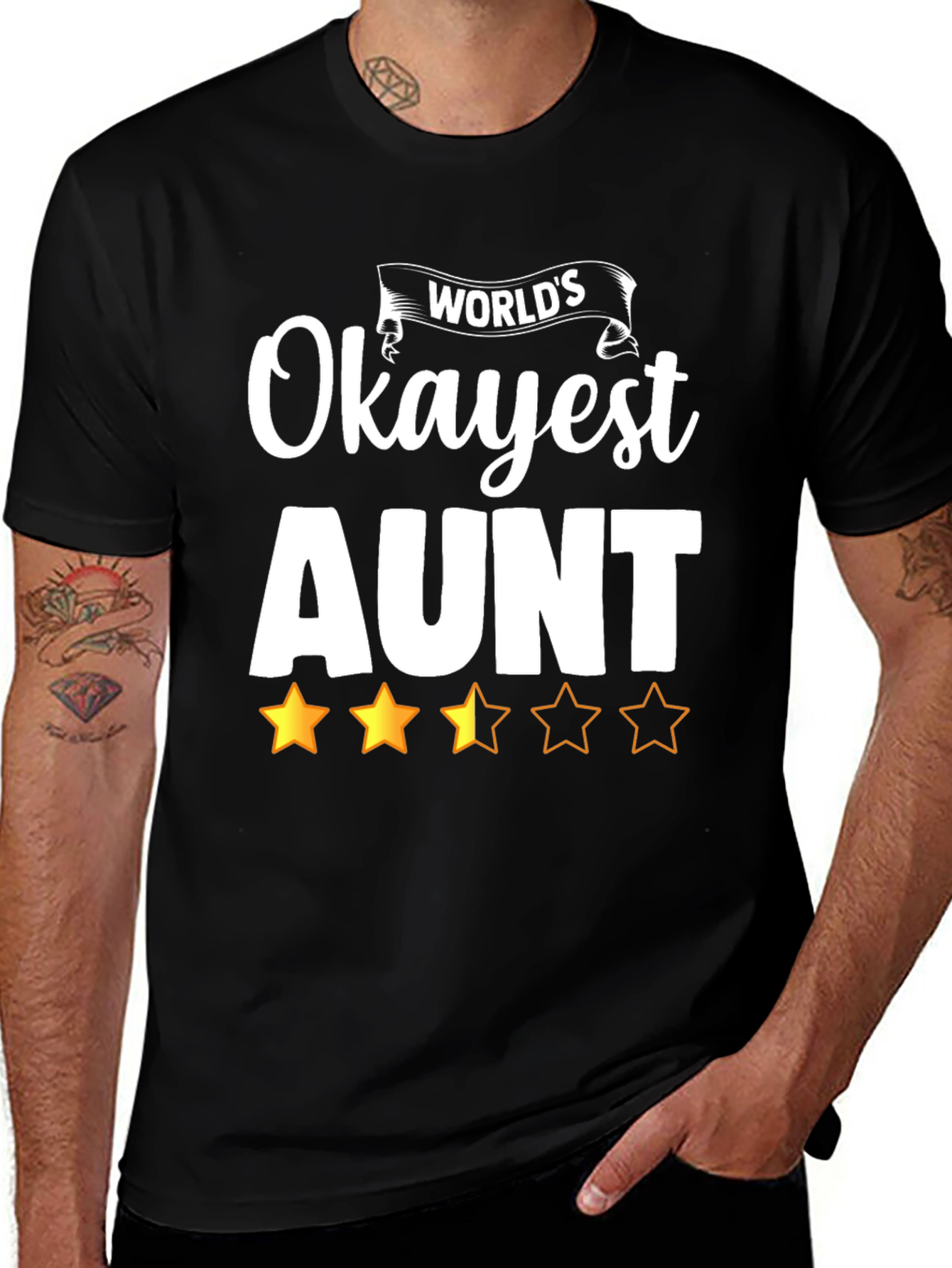 Worlds Okayest Aunt Graphic T-Shirt