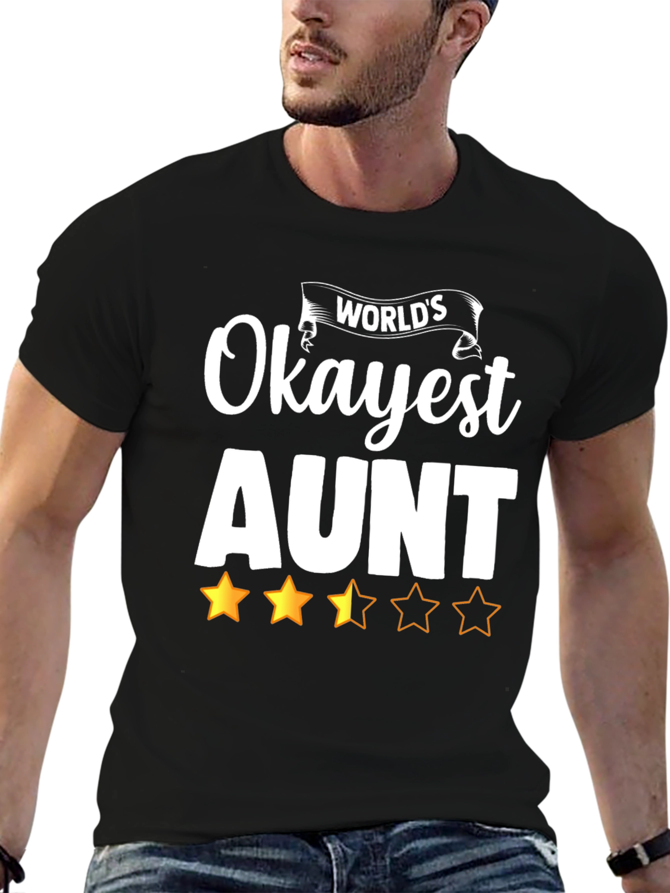 Worlds Okayest Aunt Graphic T-Shirt