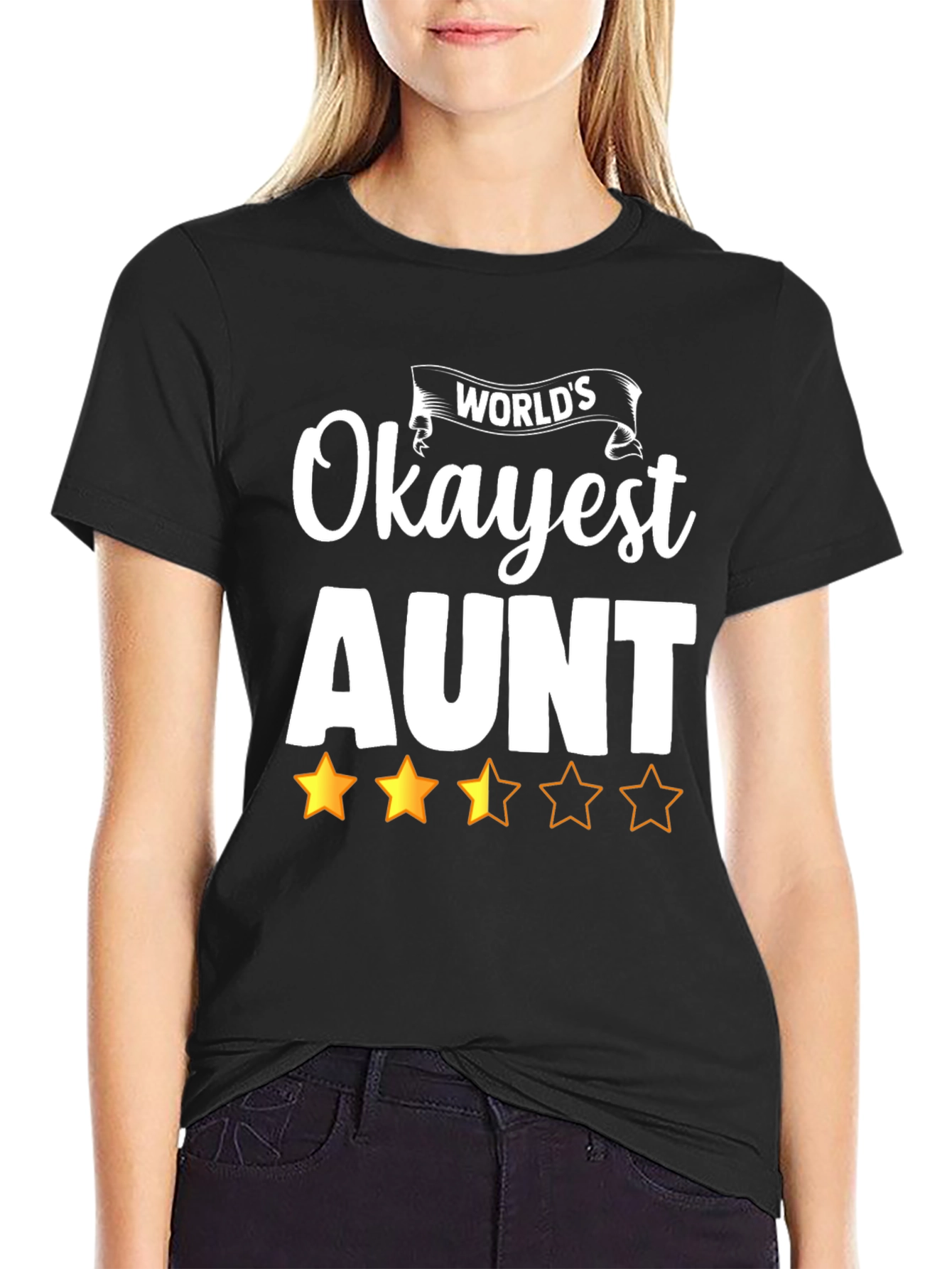 Worlds Okayest Aunt Graphic T-Shirt