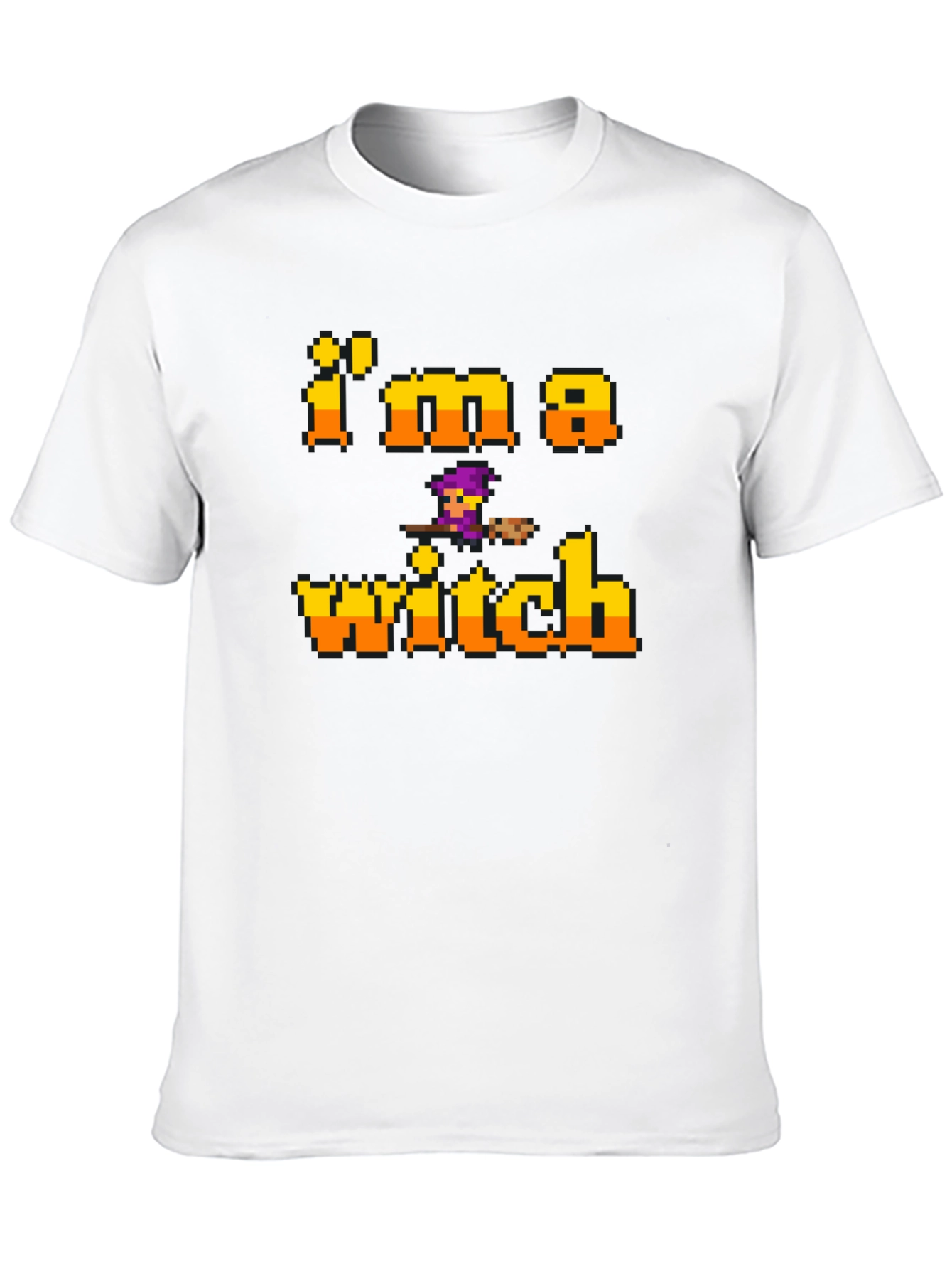 Im A Witch Black T-Shirt - Halloween Pixel Art