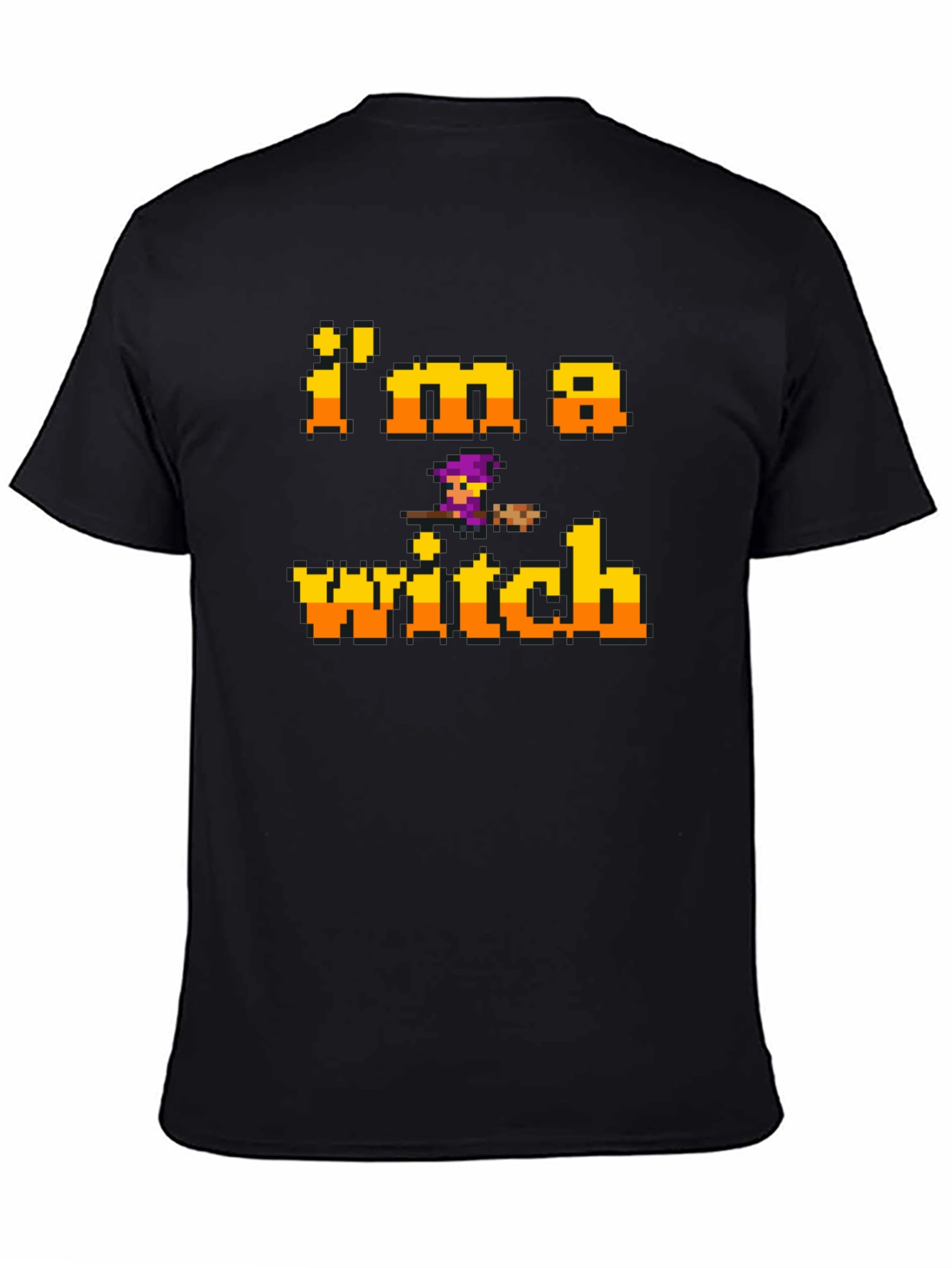 Im A Witch Black T-Shirt - Halloween Pixel Art