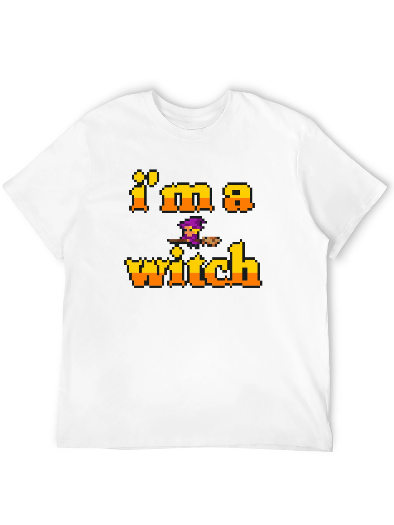 Im A Witch Black T-Shirt - Halloween Pixel Art